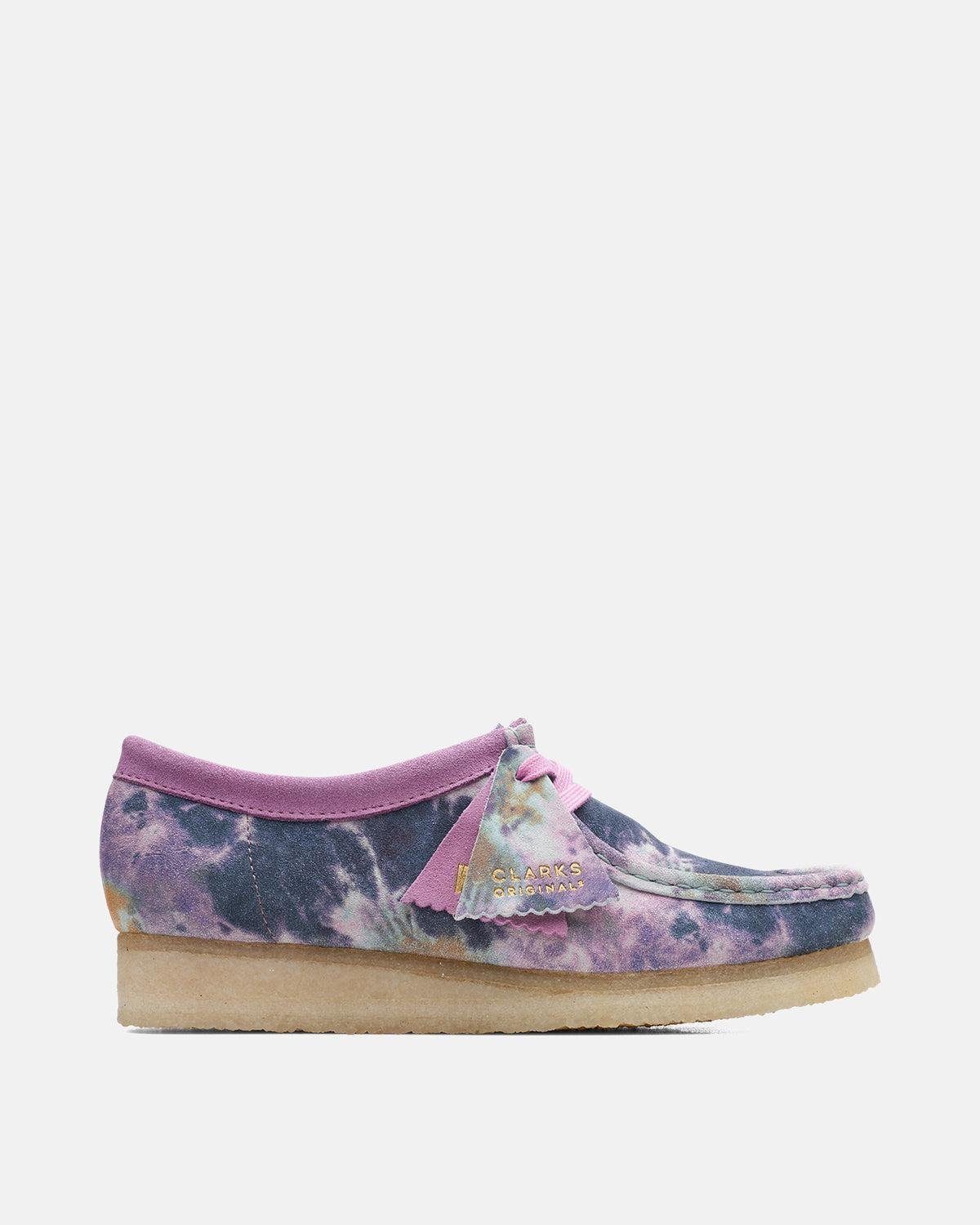 CLARKS ORIGINALS WOMENS WALLABEE SHOES MULTI TIE DYE - CLARKS-26169917-UK3 - northern threads uk
