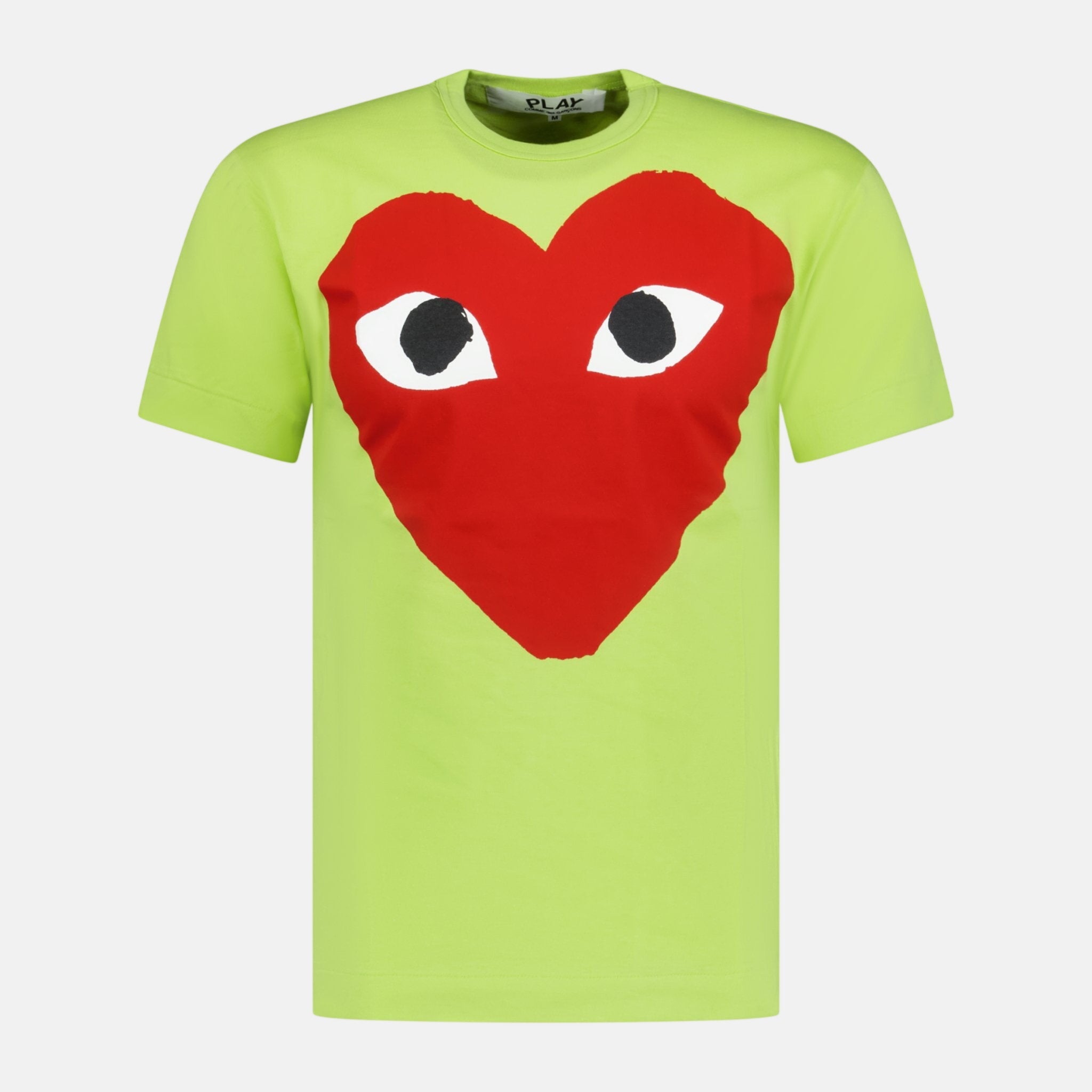 Comme des Garcons Play Big Print Heart T-Shirt Green - C11 - northern threads uk