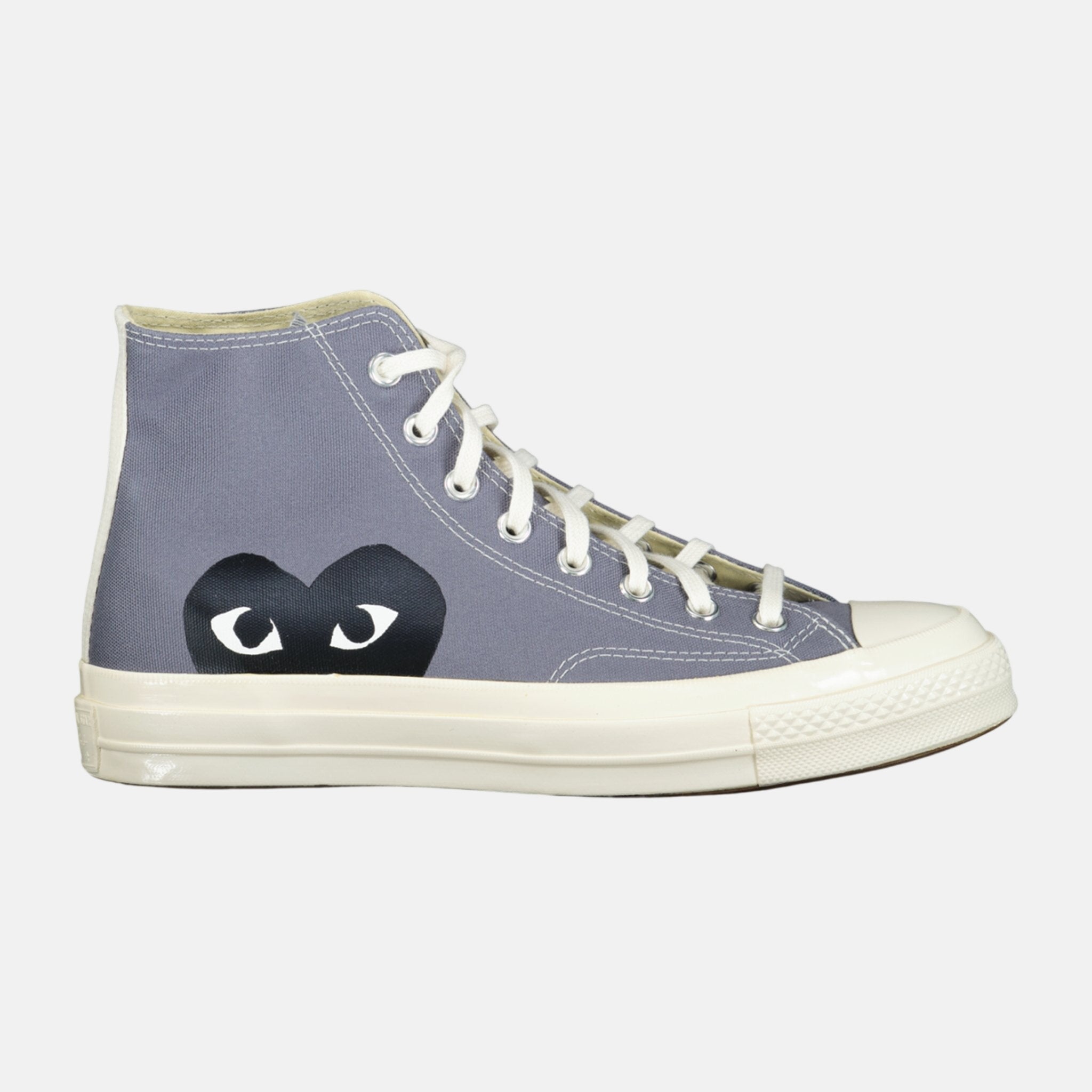 Comme des Garcons Play X Converse Chuck Taylor Trainers Grey - D7 - northern threads uk