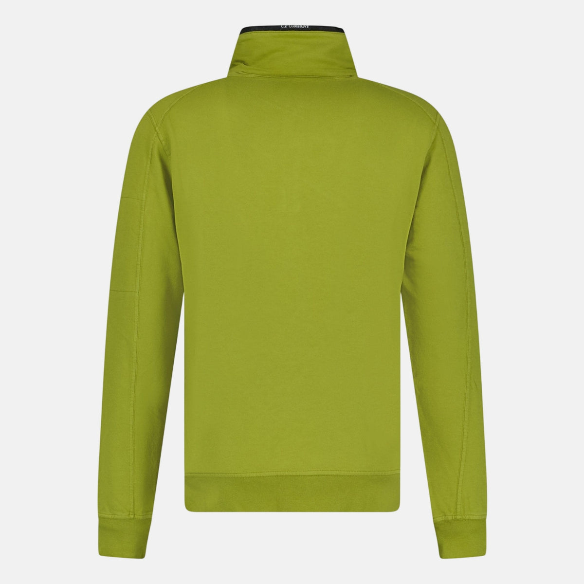 CP Company 1/4 Zip Lens Sweatshirt Light Fleece Olive | Northern Threads Designer Menswear