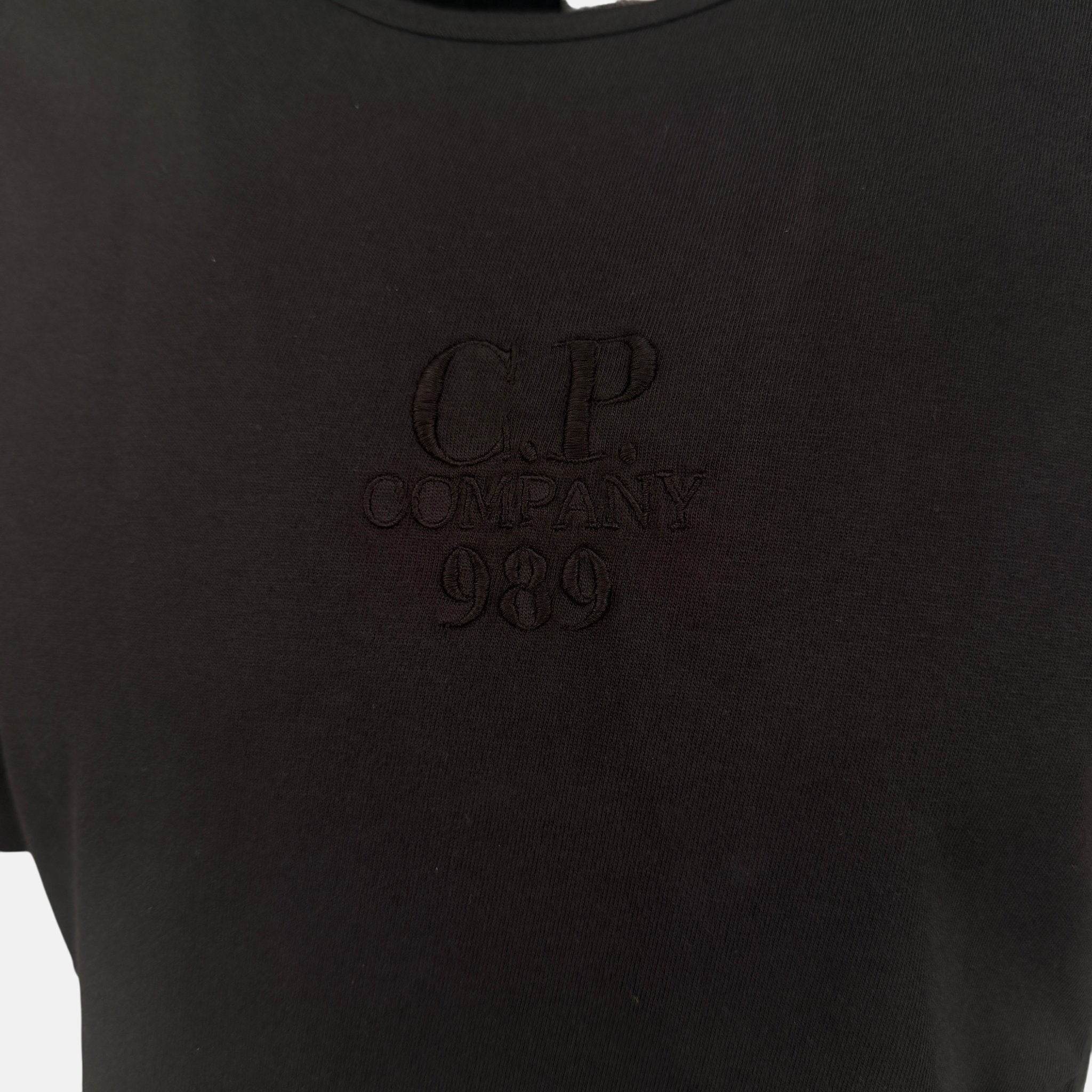 CP Company 20/1 Jersey Boxy Logo T-Shirt Black - northern threads