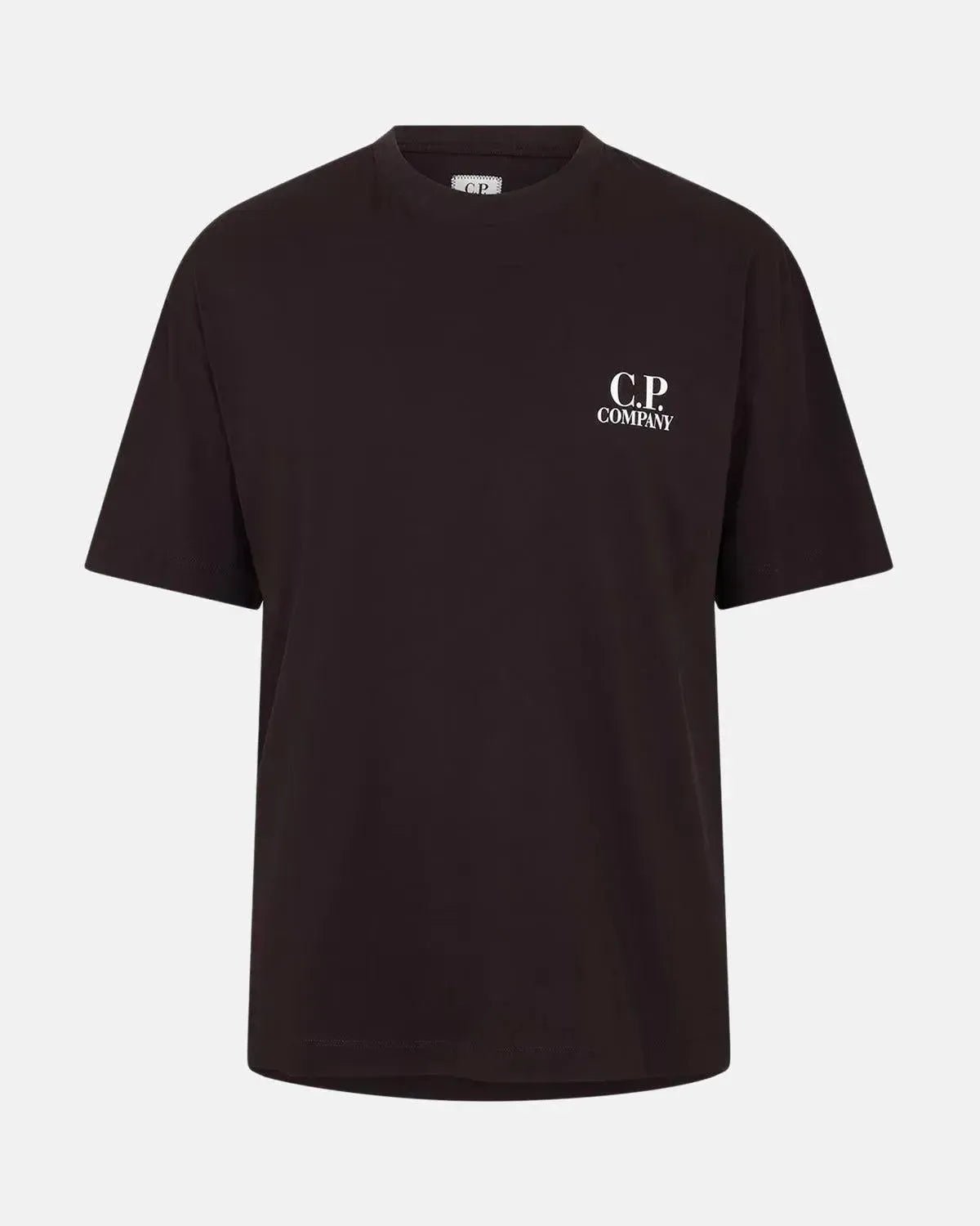 CP COMPANY 30/1 JERSEY BACK LOGO T - SHIRT BLACK - CP-COMPANY-19CMTS103A-005100W-999-S - northern threads uk