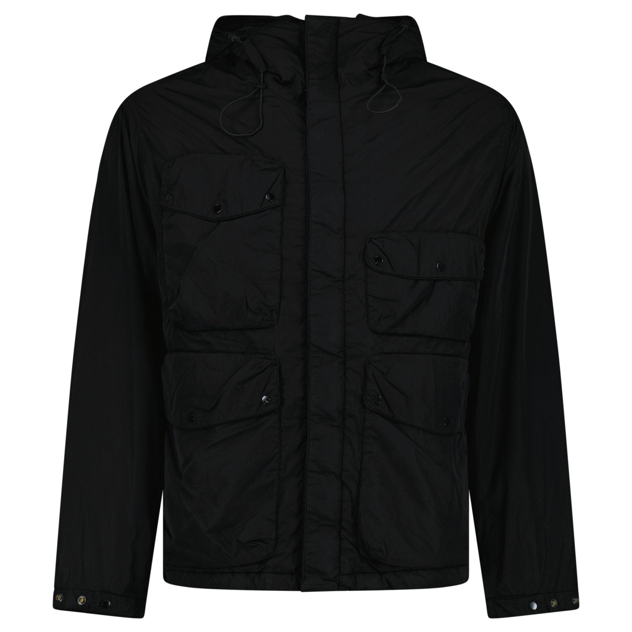 CP Company Chrome - R Padded Goggle Jacket Black - Rail 7 U - northern threads uk