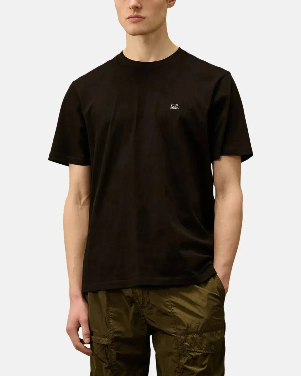 CP COMPANY-CP COMPANY 30/1 JERSEY BACK GOGGLE T-SHIRT BLACK-NORTHERN THREADS DESIGNER MENSWEAR