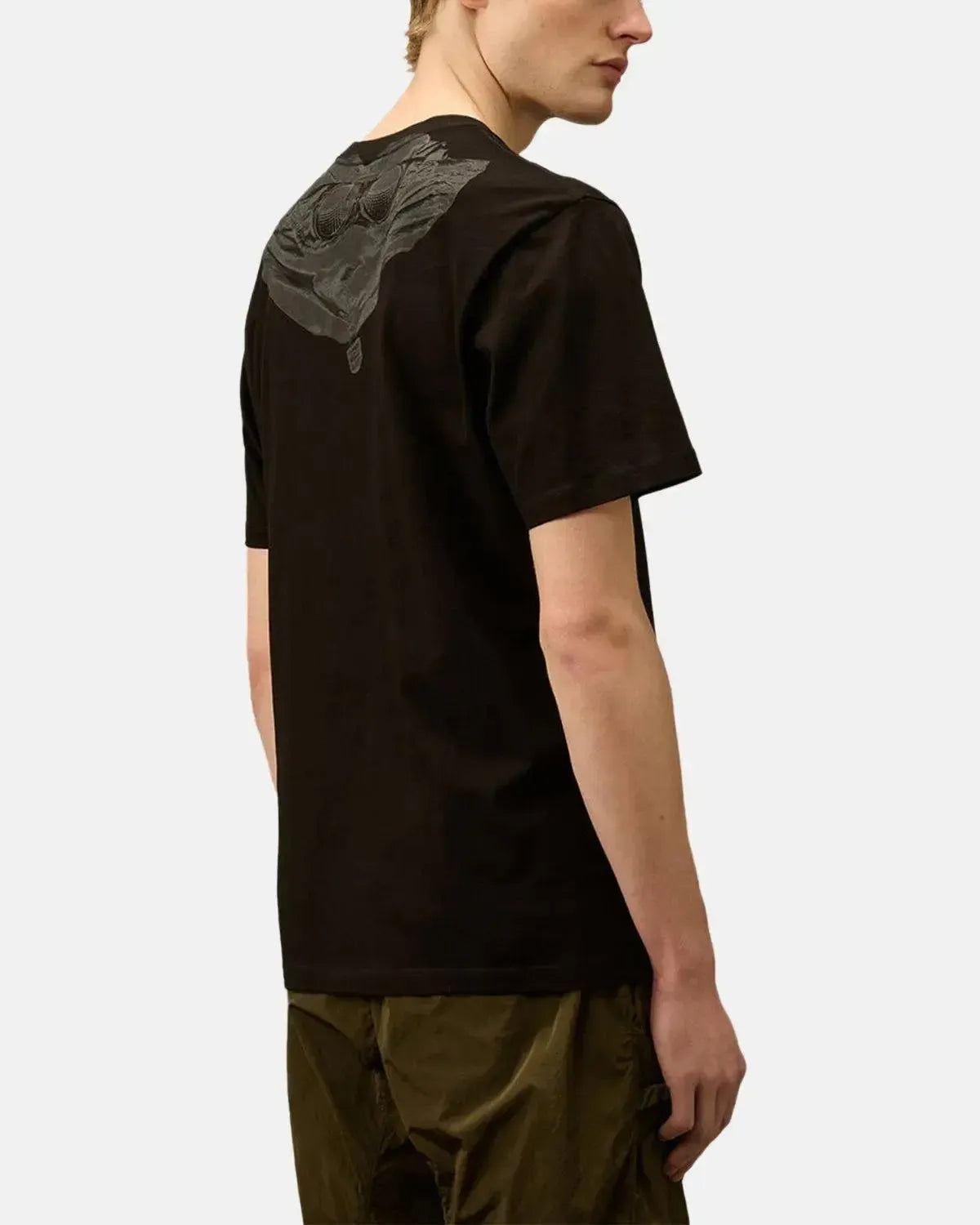 CP COMPANY-CP COMPANY 30/1 JERSEY BACK GOGGLE T-SHIRT BLACK-NORTHERN THREADS DESIGNER MENSWEAR