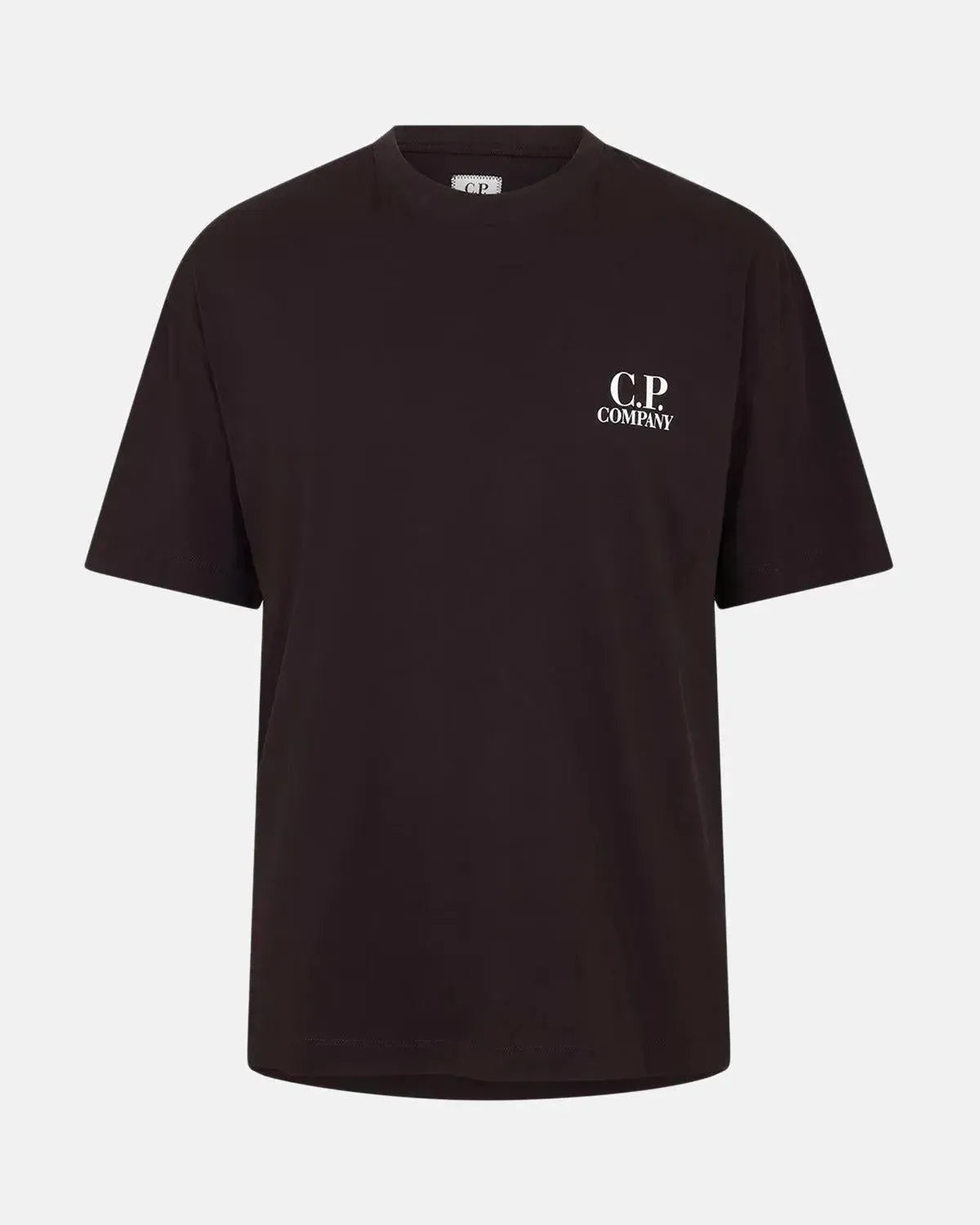 CP COMPANY-CP COMPANY 30/1 JERSEY BACK LOGO T-SHIRT BLACK-NORTHERN THREADS DESIGNER MENSWEAR