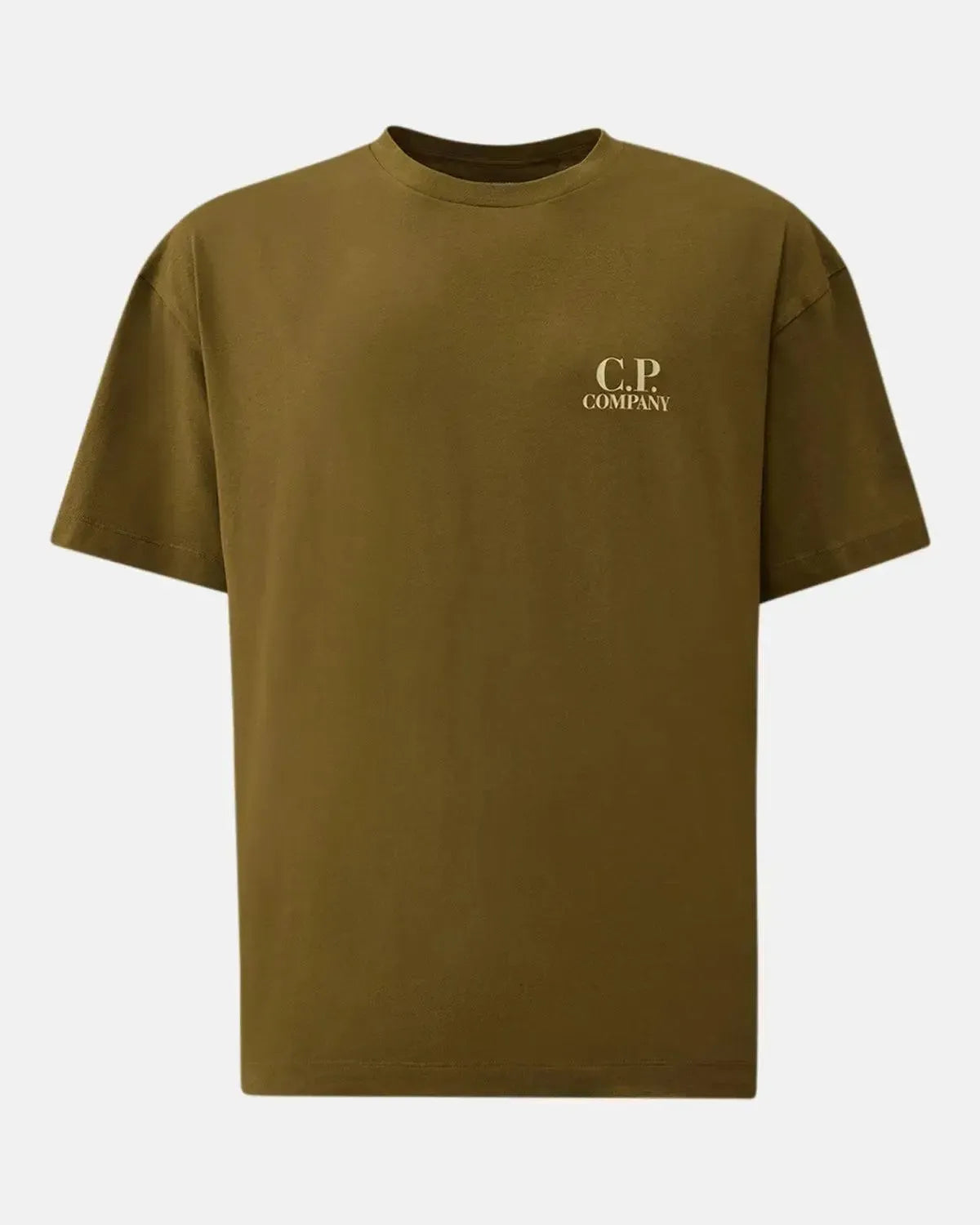 CP COMPANY-CP COMPANY 30/1 JERSEY BACK LOGO T-SHIRT CAPERS-NORTHERN THREADS DESIGNER MENSWEAR