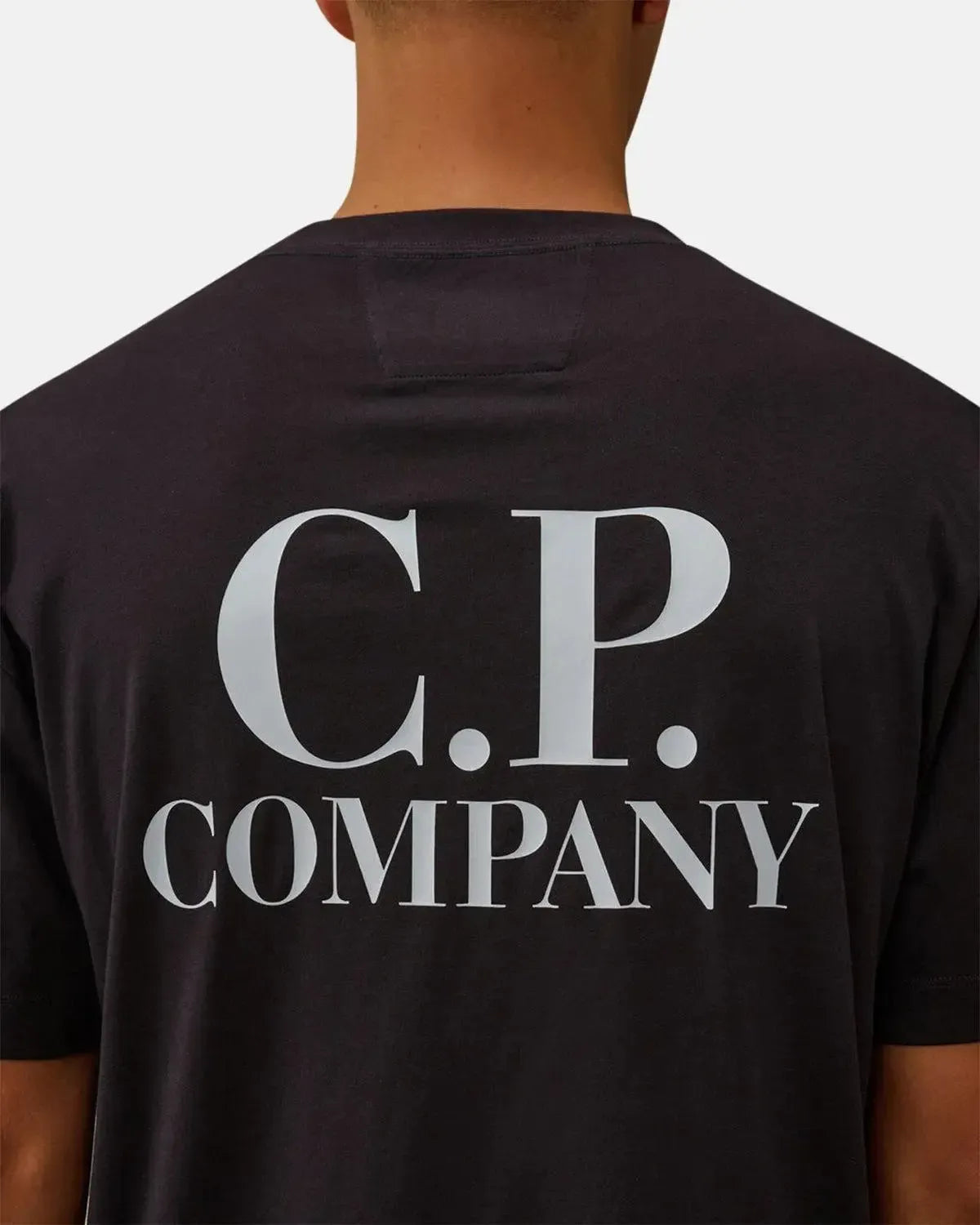 CP COMPANY-CP COMPANY 30/1 JERSEY BACK LOGO T-SHIRT TOTAL ECLIPSE-NORTHERN THREADS DESIGNER MENSWEAR