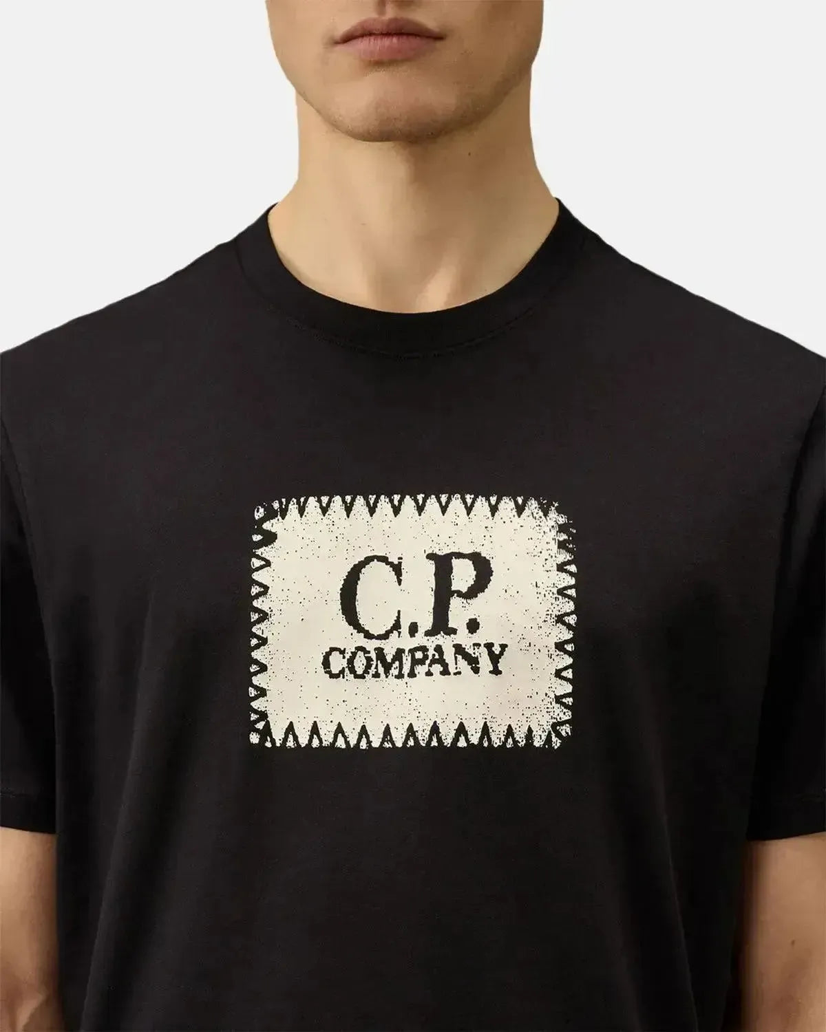 CP COMPANY-CP COMPANY 30/1 JERSEY LABEL LOGO T-SHIRT TOTAL ECLIPSE-NORTHERN THREADS DESIGNER MENSWEAR