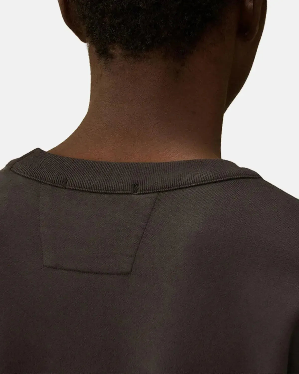 CP COMPANY-CP COMPANY BRUSHED AND EMERIZED DIAGONAL RAISED FLEECE BOXY SWEAT DARK SHADOW GREY-NORTHERN THREADS DESIGNER MENSWEAR