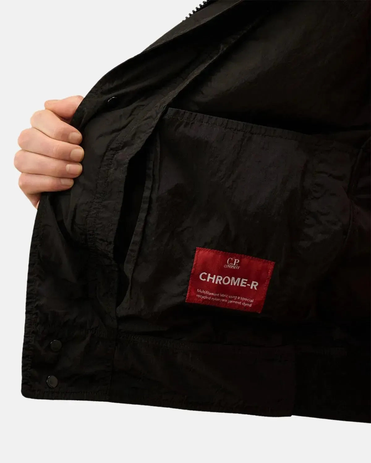 CP COMPANY-CP COMPANY CHROME-R HOODED LENS JACKET TOTAL ECLIPSE-NORTHERN THREADS DESIGNER MENSWEAR