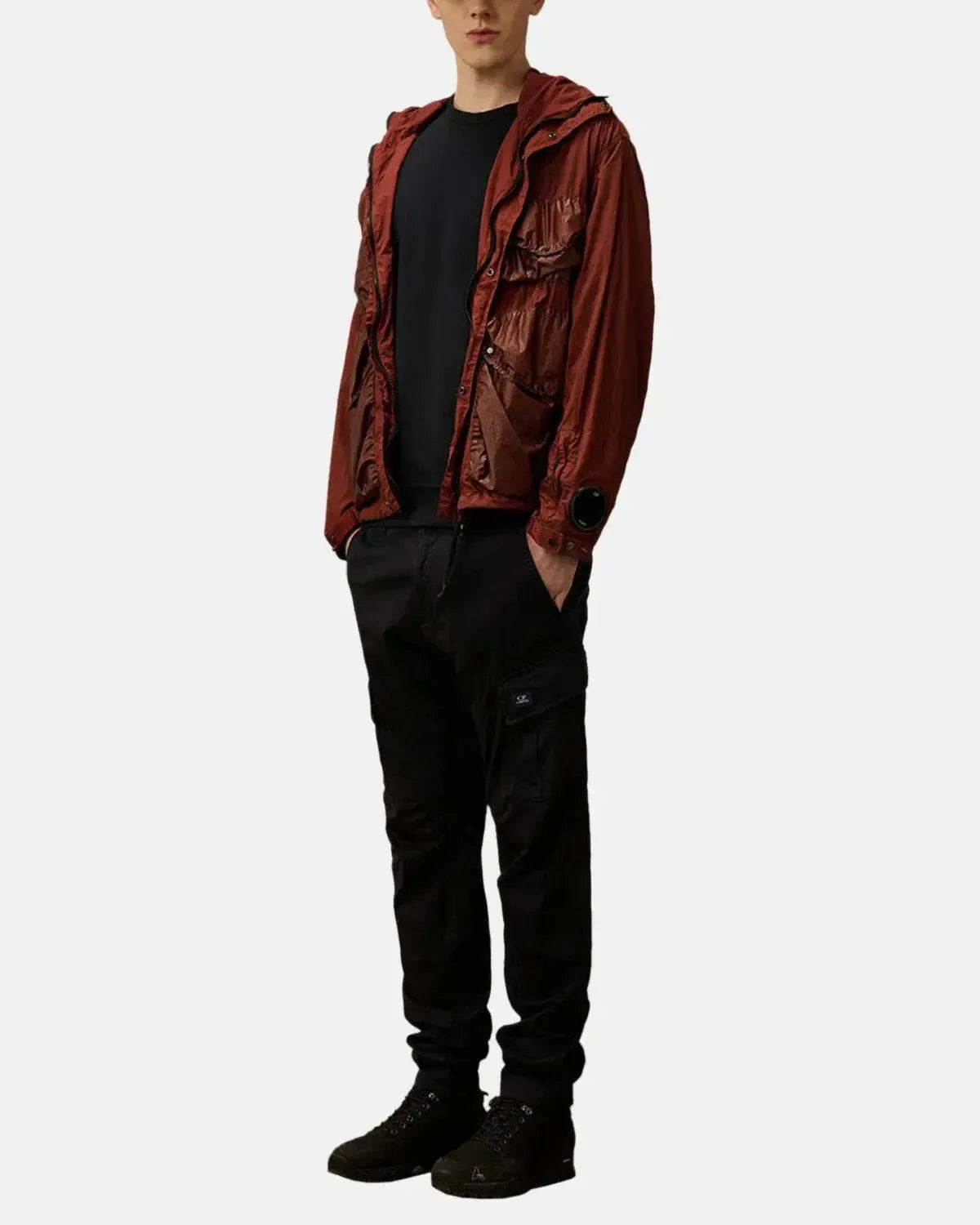 CP COMPANY-CP COMPANY LIGHT FLEECE CREWNECK LENS SWEATSHIRT TOTAL ECLIPSE-NORTHERN THREADS DESIGNER MENSWEAR