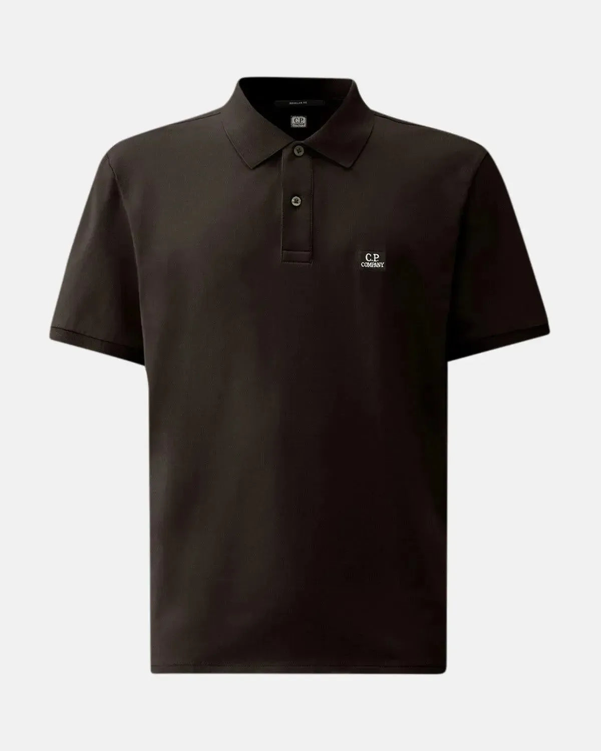 CP COMPANY-CP COMPANY STRETCH PIQUET SHORT SLEEVE POLO BLACK-NORTHERN THREADS DESIGNER MENSWEAR