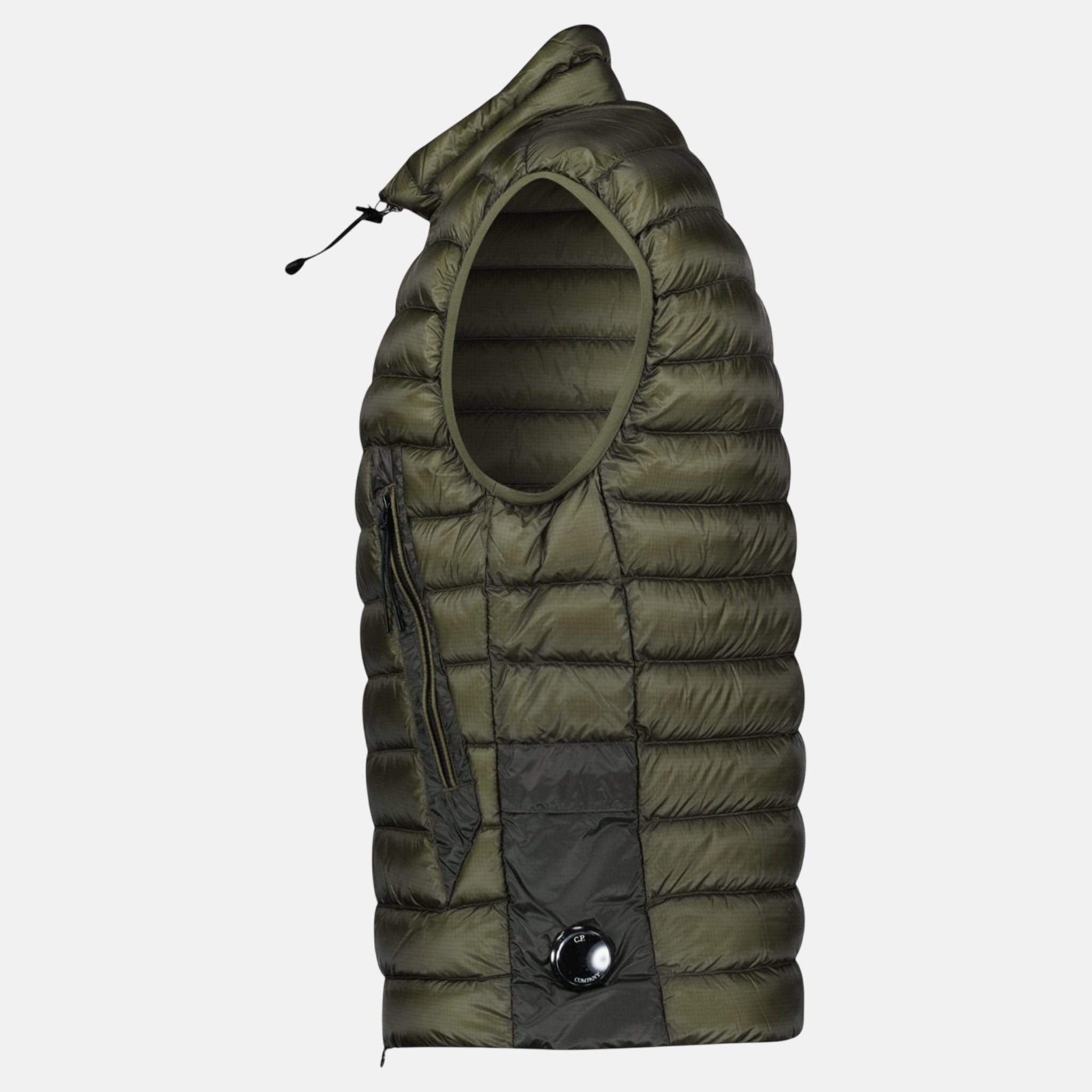 CP Company D.D. Shell Lightweight Lens Gilet Dark Green - northern threads