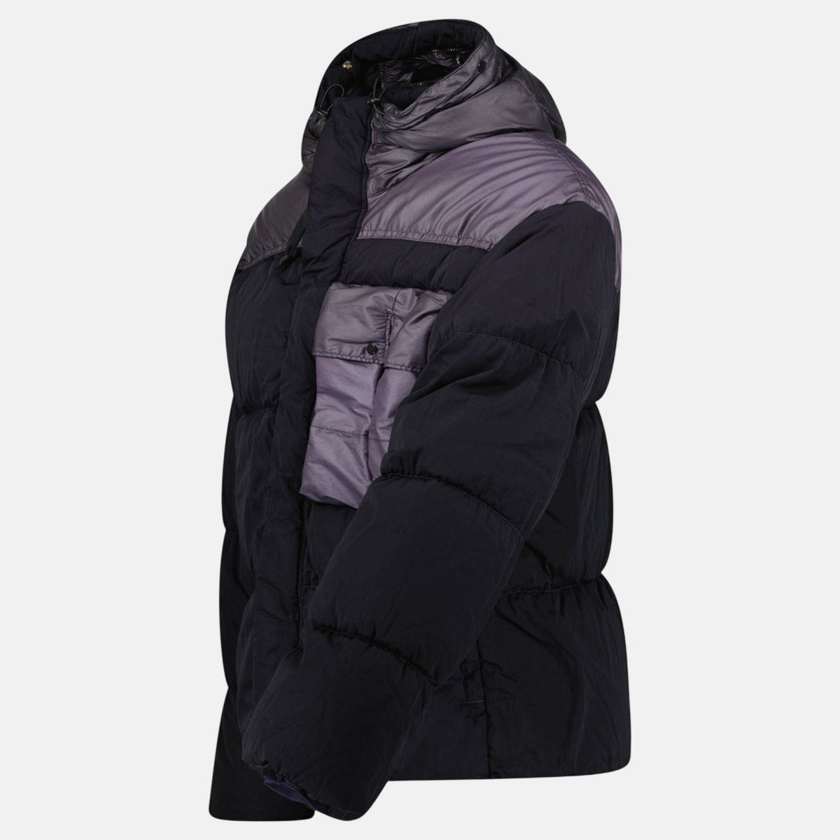 CP Company Eco Chrome R Mixed Goggle Down Jacket Nightshade | Northern Threads Designer Menswear
