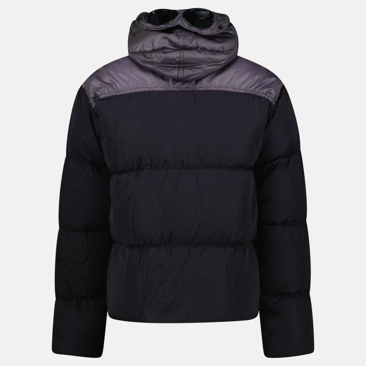 CP Company Eco Chrome R Mixed Goggle Down Jacket Nightshade | Northern Threads Designer Menswear