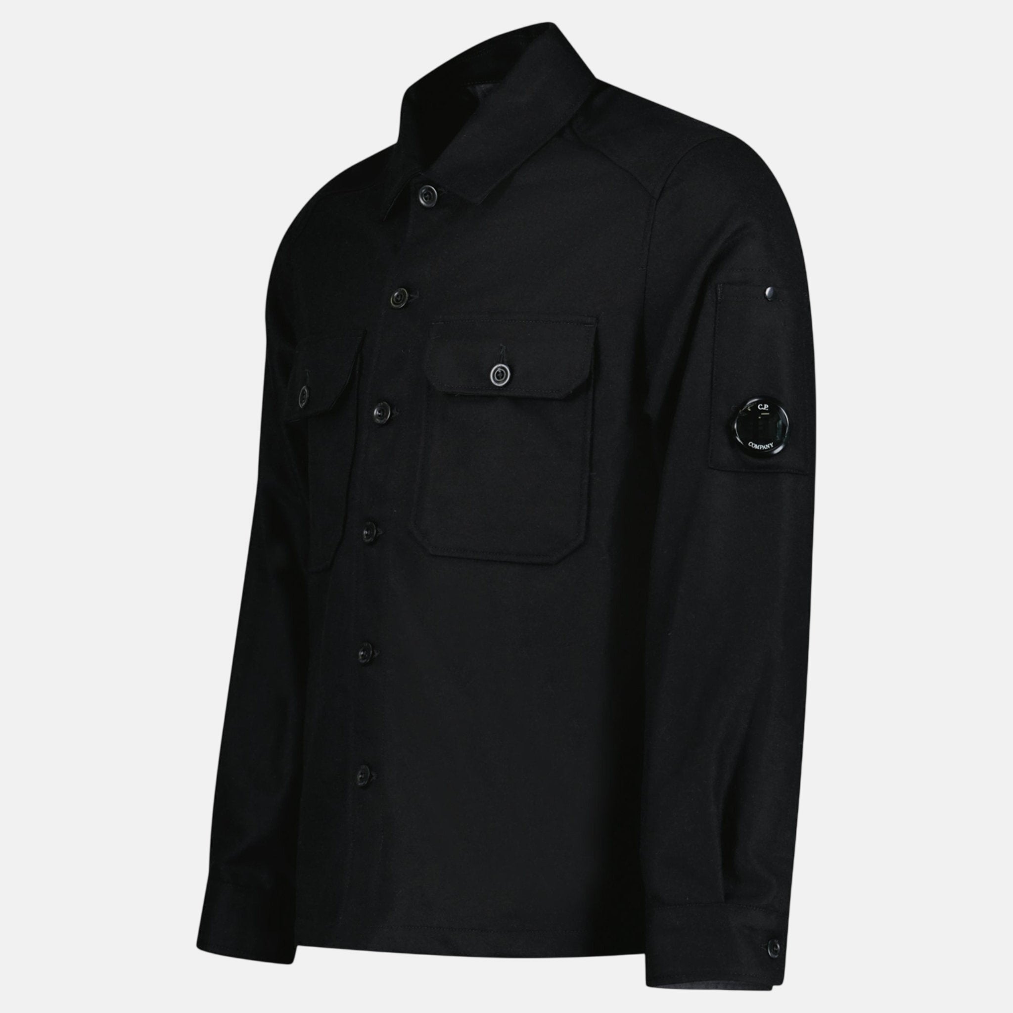 CP Company Felt Lens Overshirt Black - F41 - northern threads uk