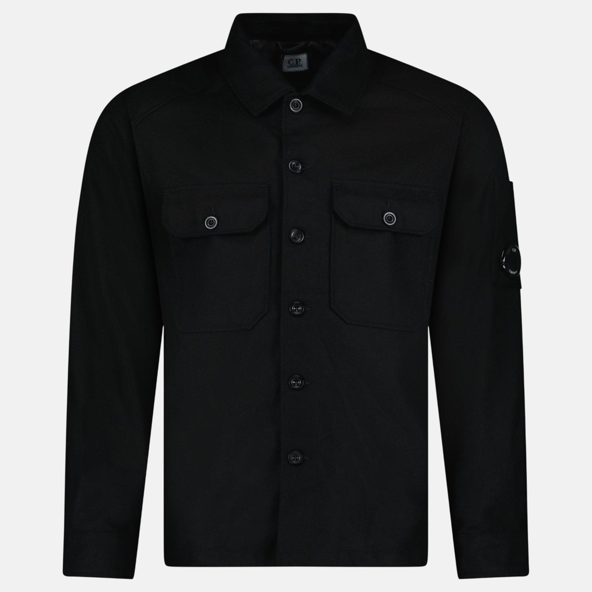 CP Company Felt Lens Overshirt Black - F41 - northern threads uk