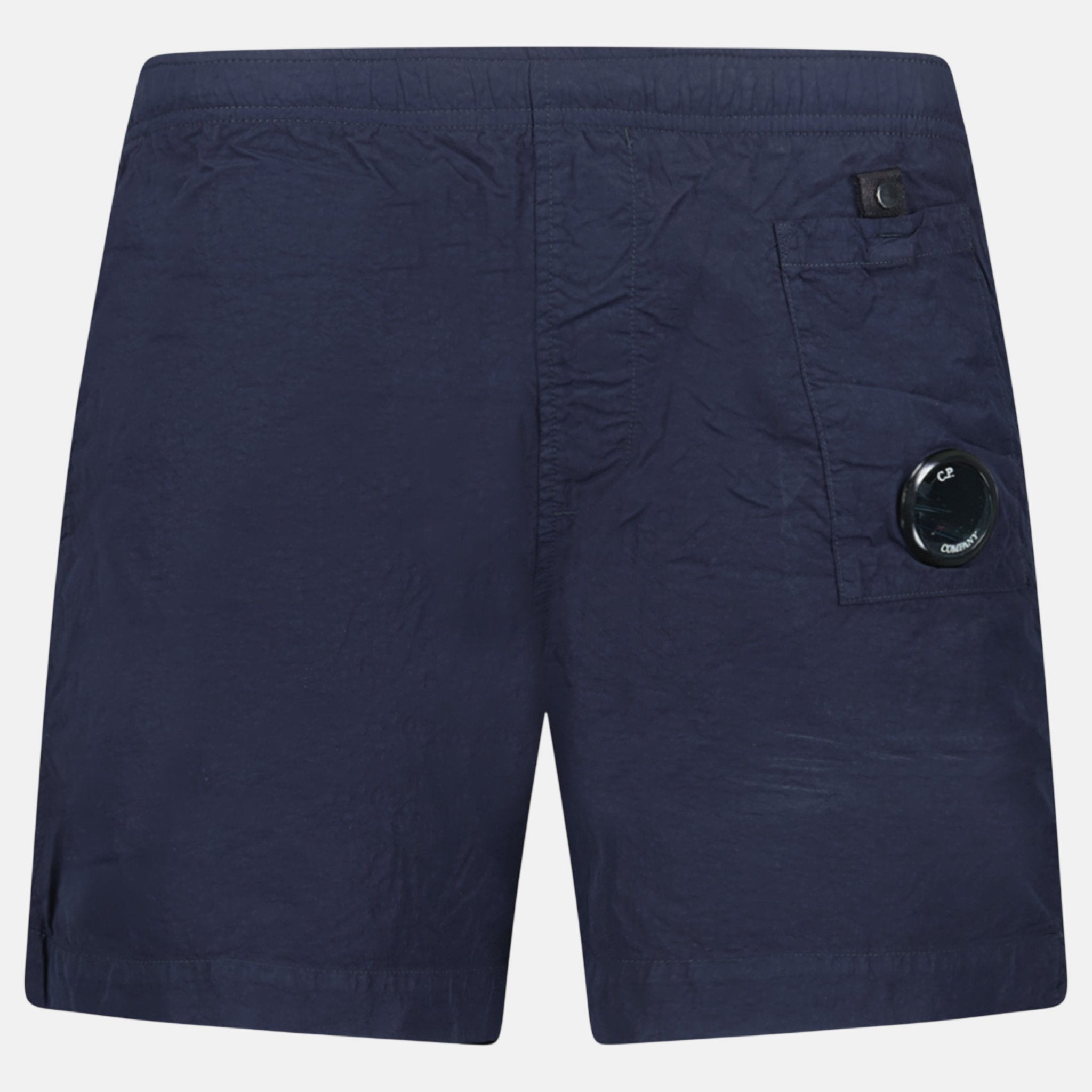 CP Company Flatt Nylon Lens - Detail Swim Shorts Navy - A28 - northern threads uk