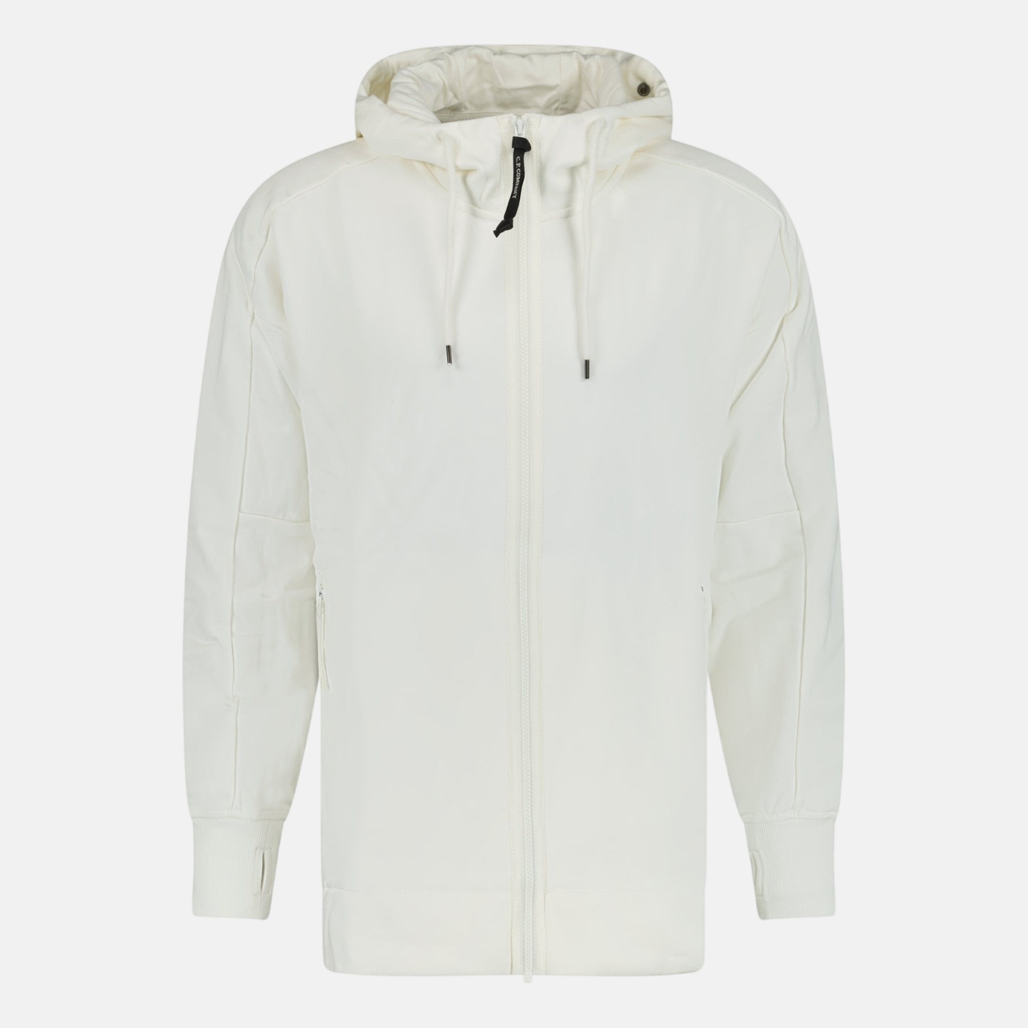 CP Company Google Zip Hooded Sweatshirt White - B16 - northern threads uk