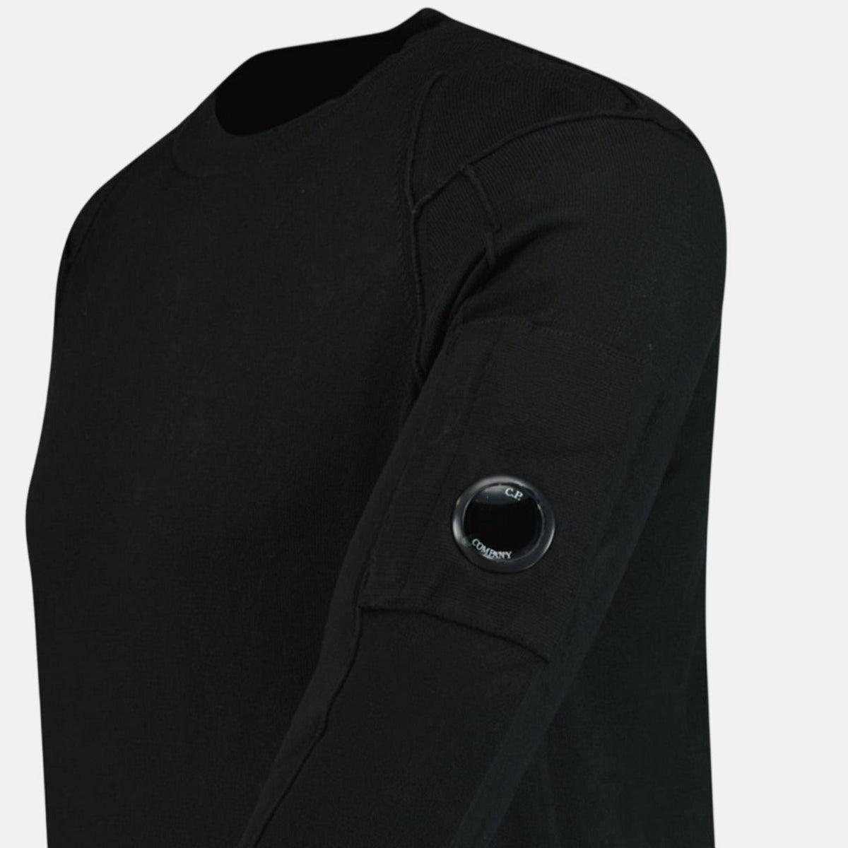 CP Company Knitted Cotton Lens Sweatshirt Black | Northern Threads Designer Menswear