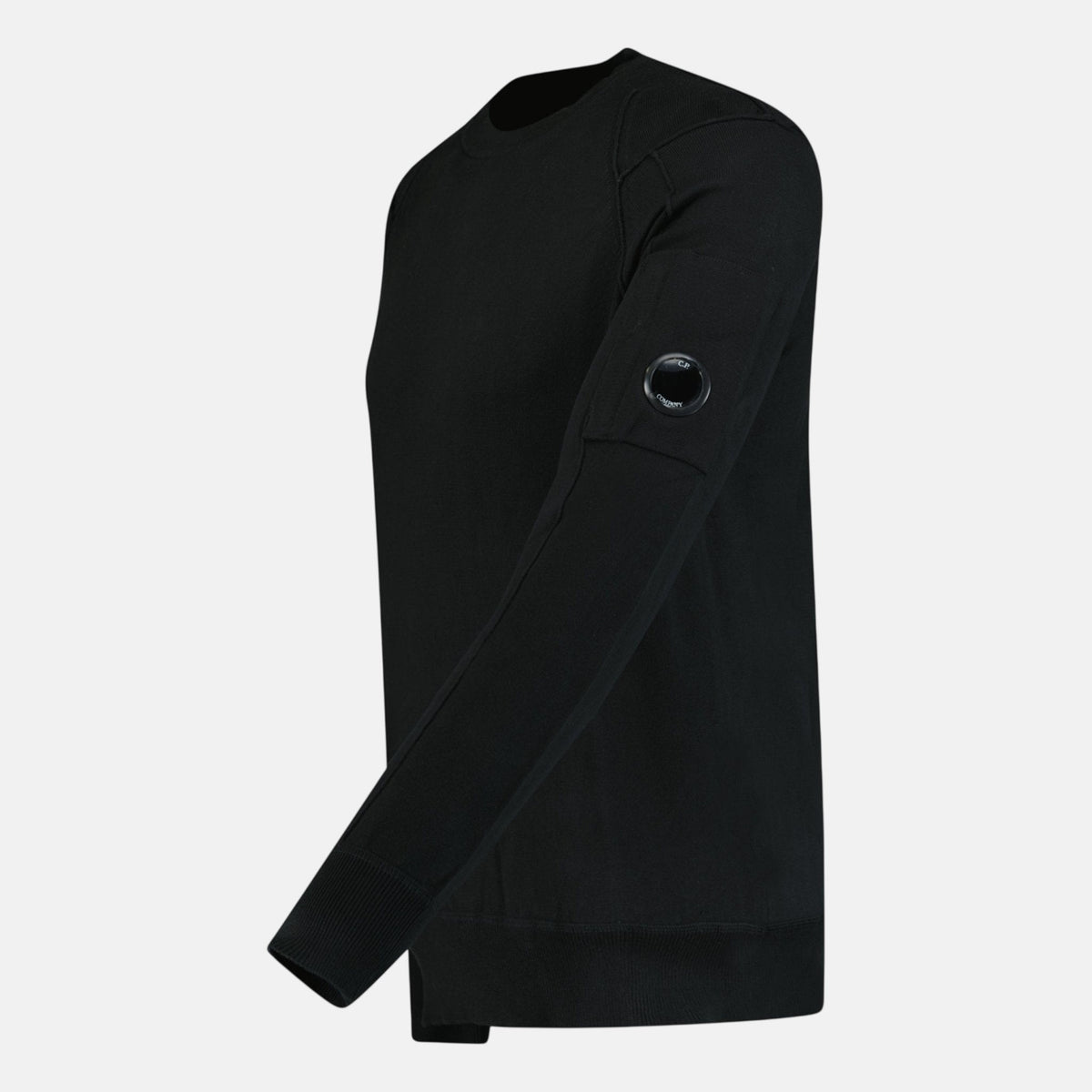 CP Company Knitted Cotton Lens Sweatshirt Black | Northern Threads Designer Menswear