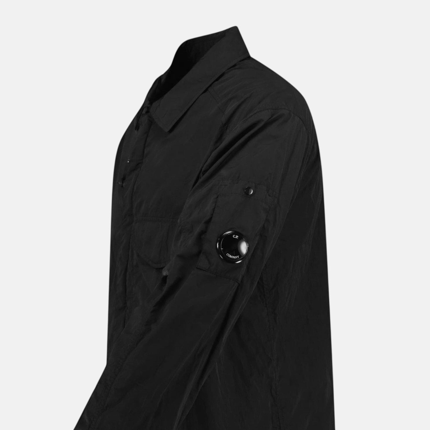 CP Company Lens Chrome - R Zip - Up Jacket Black - F41 - northern threads uk
