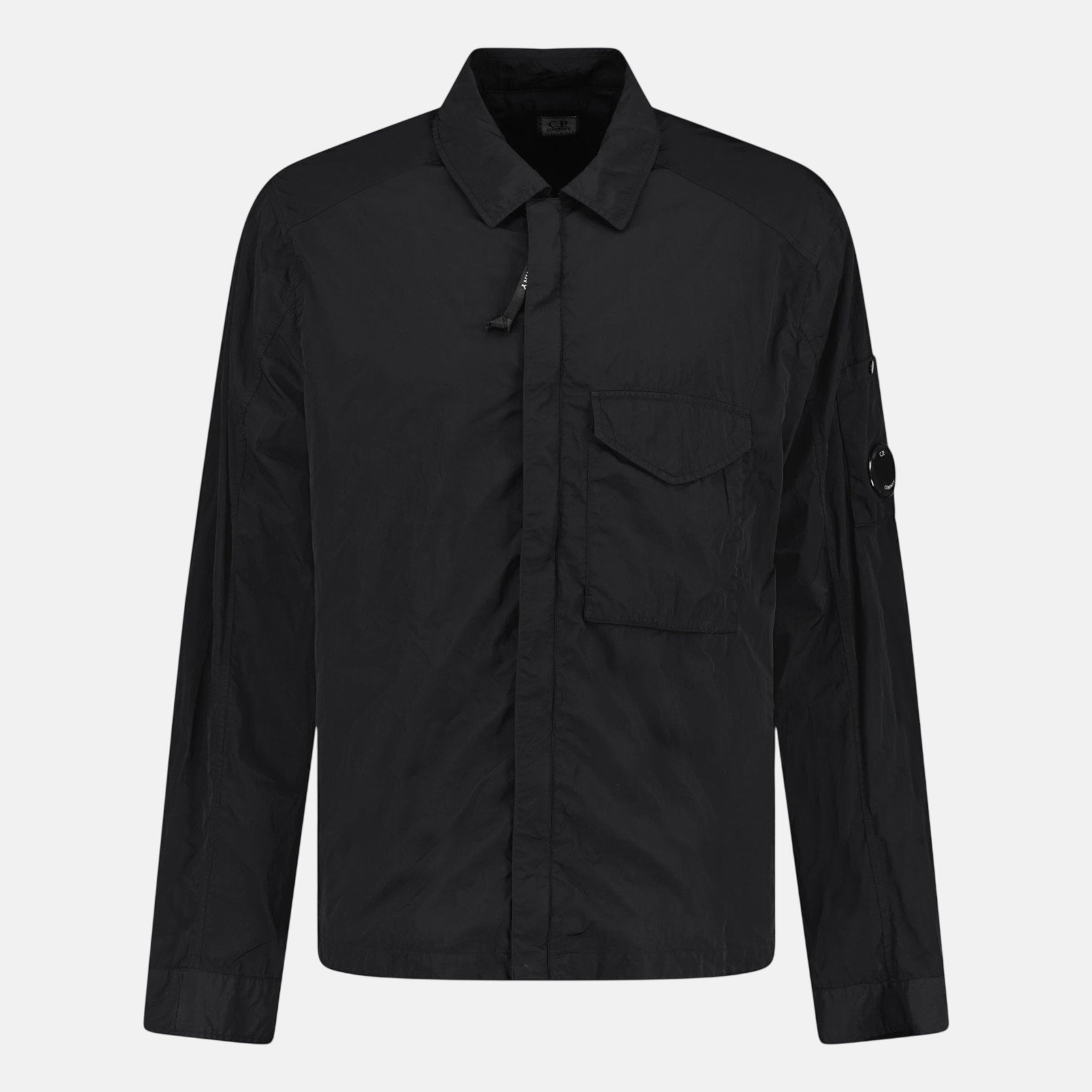 CP Company Lens Chrome - R Zip - Up Jacket Black - F41 - northern threads uk