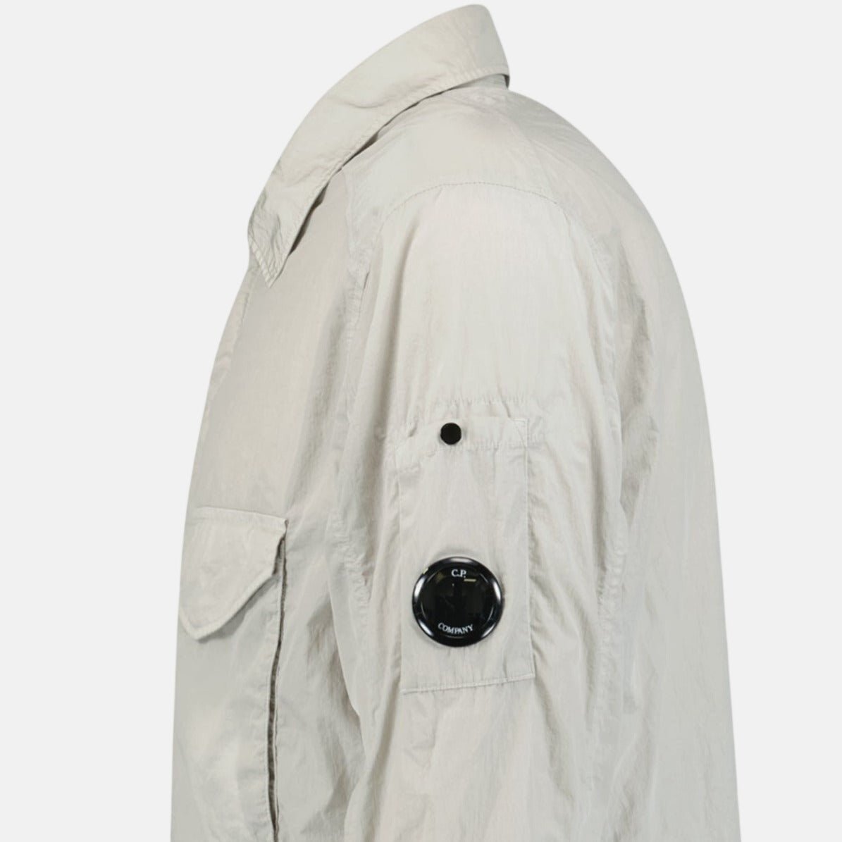 CP Company Lens Chrome Zip - Up Jacket Light Grey - northern threads