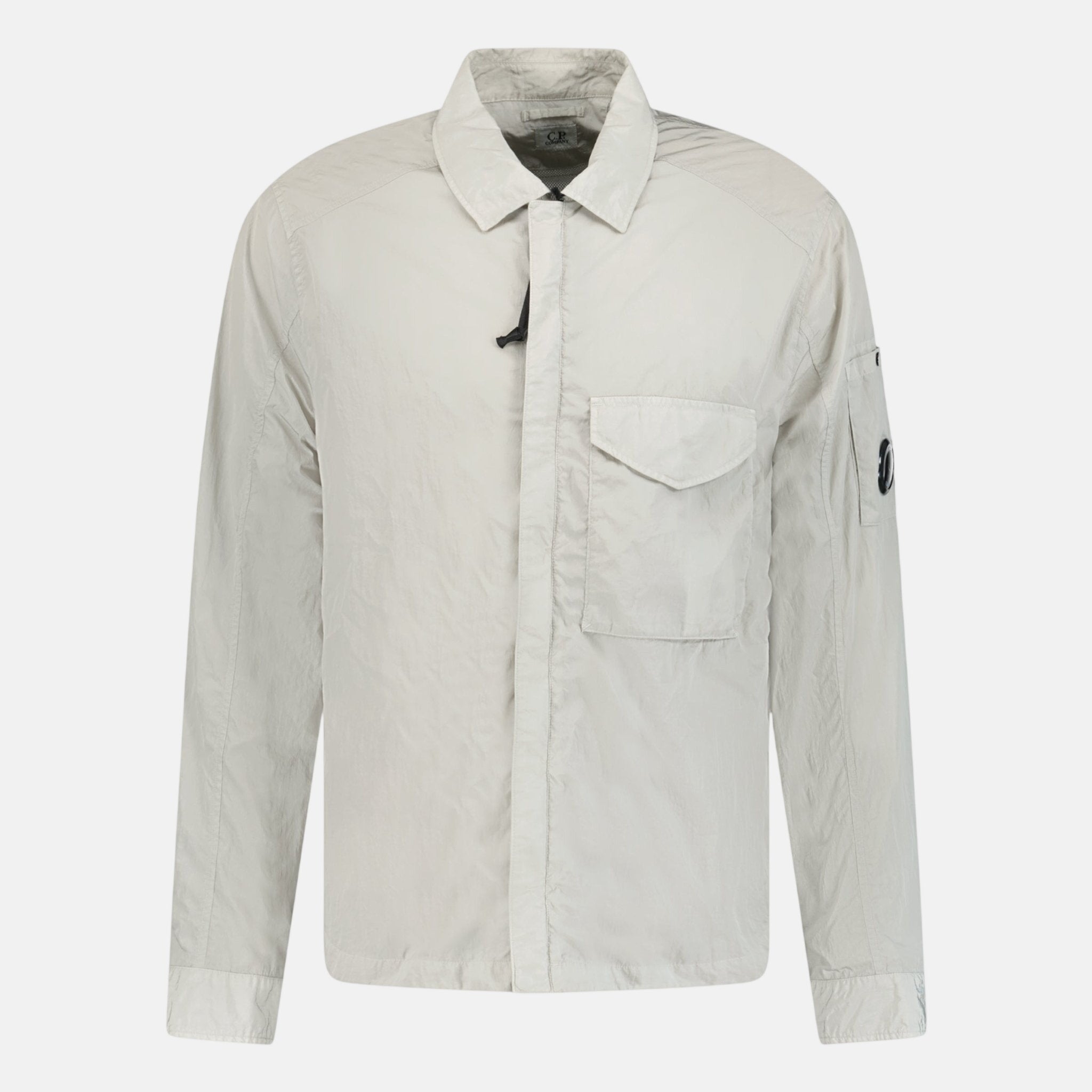 CP Company Lens Chrome Zip - Up Jacket Light Grey - A56 - northern threads uk