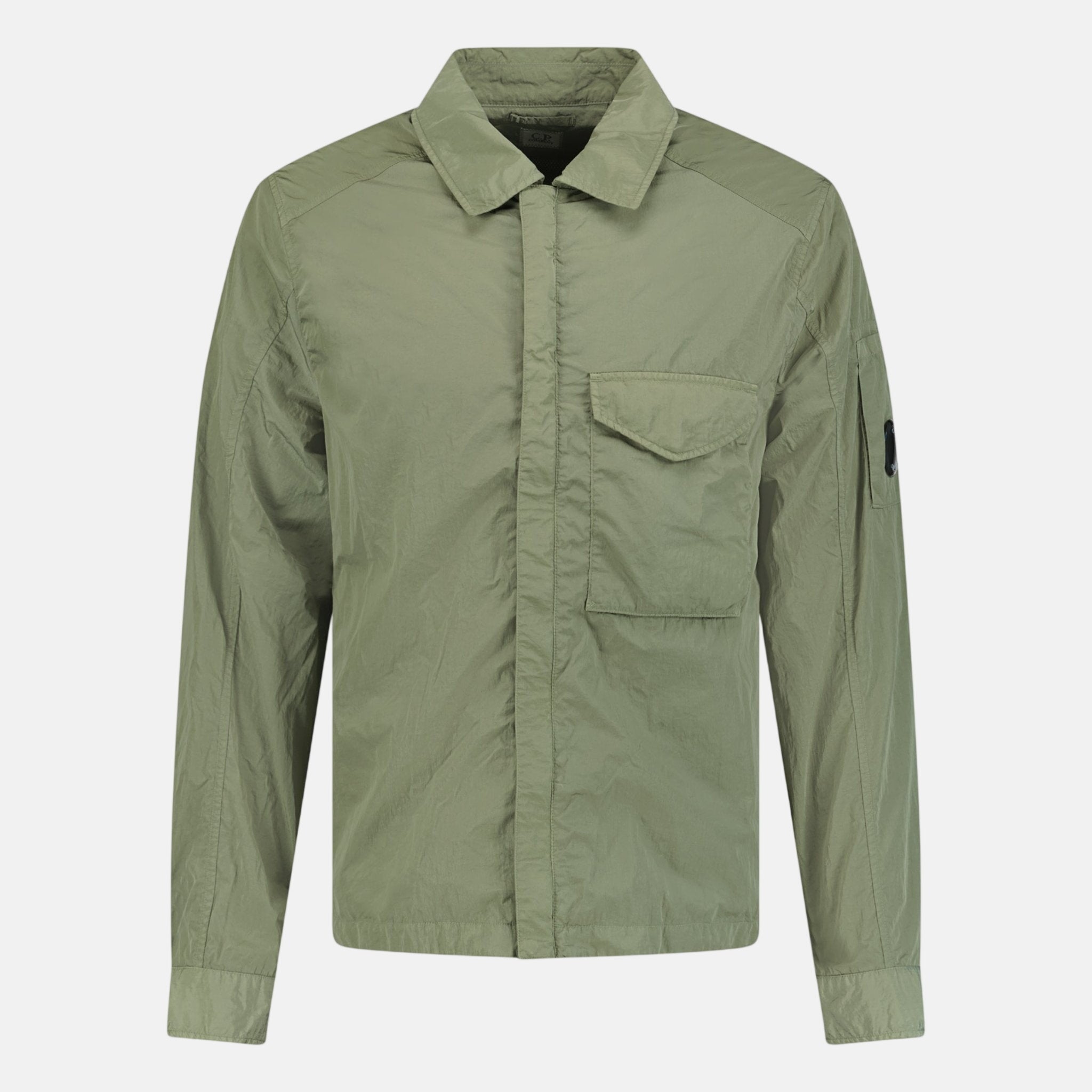 CP Company Lens Chrome Zip - Up Jacket Military Green - C90 - northern threads uk