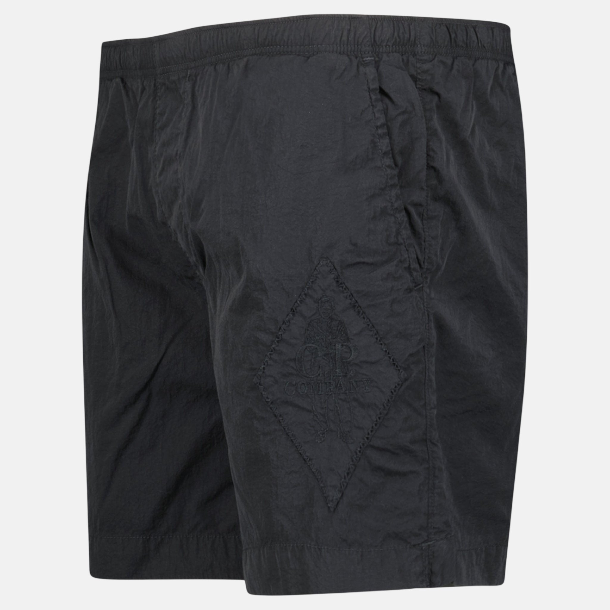 CP Company Logo - Embroidered Swim Shorts Black - northern threads
