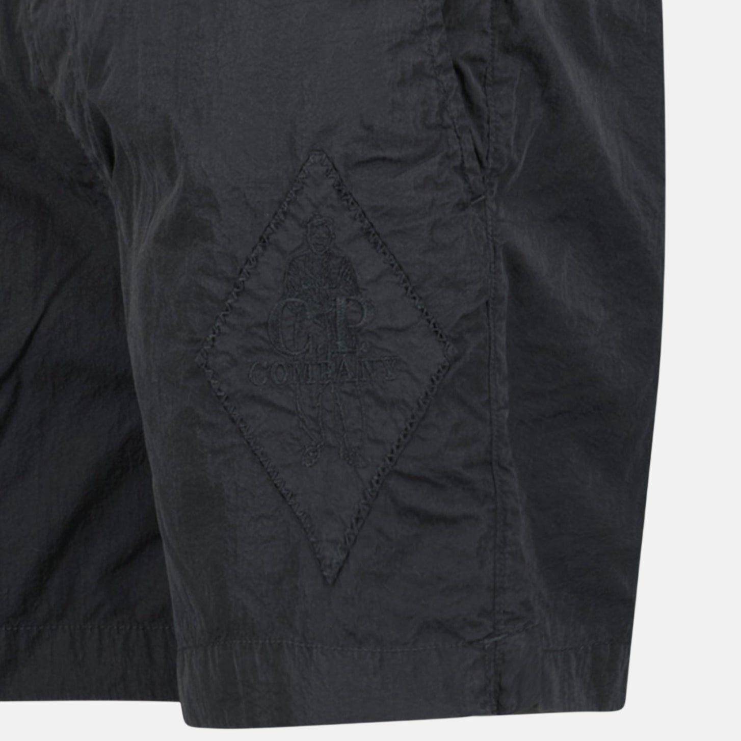 CP Company Logo - Embroidered Swim Shorts Black - northern threads