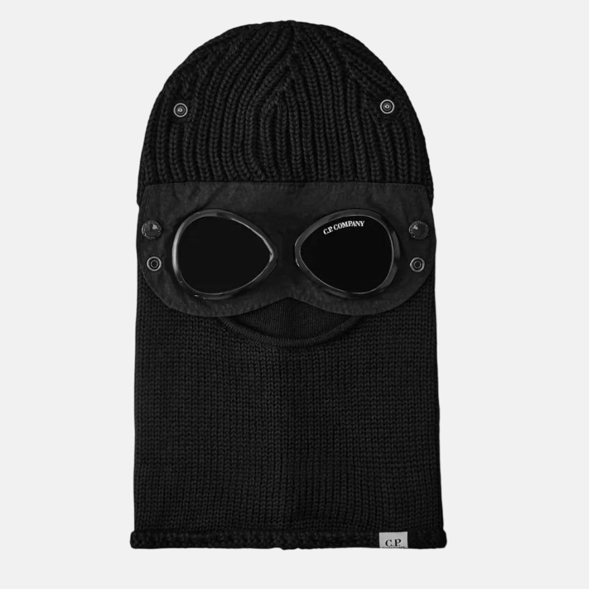 CP Company Merino Wool Goggle Ski Mask Black - G7 - northern threads uk