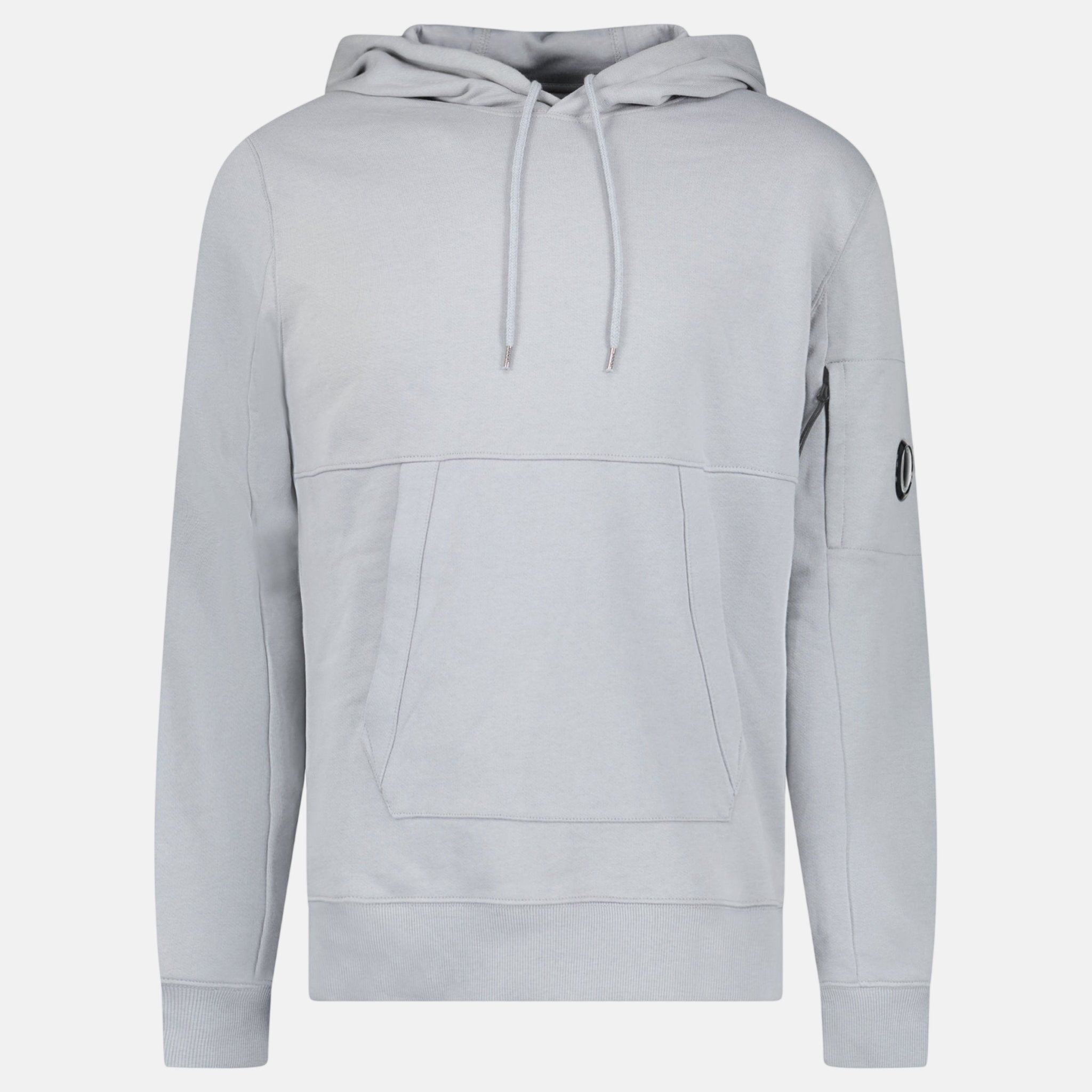 CP Company Micro Lens Diagonal Raised Hoodie Grey - sku-57891137454461 - northern threads uk