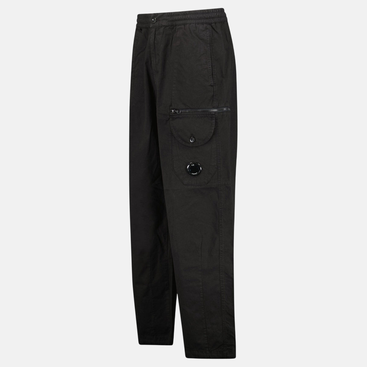 CP Company Microreps Boxy Cargo Lens Pants Black | Northern Threads Designer Menswear