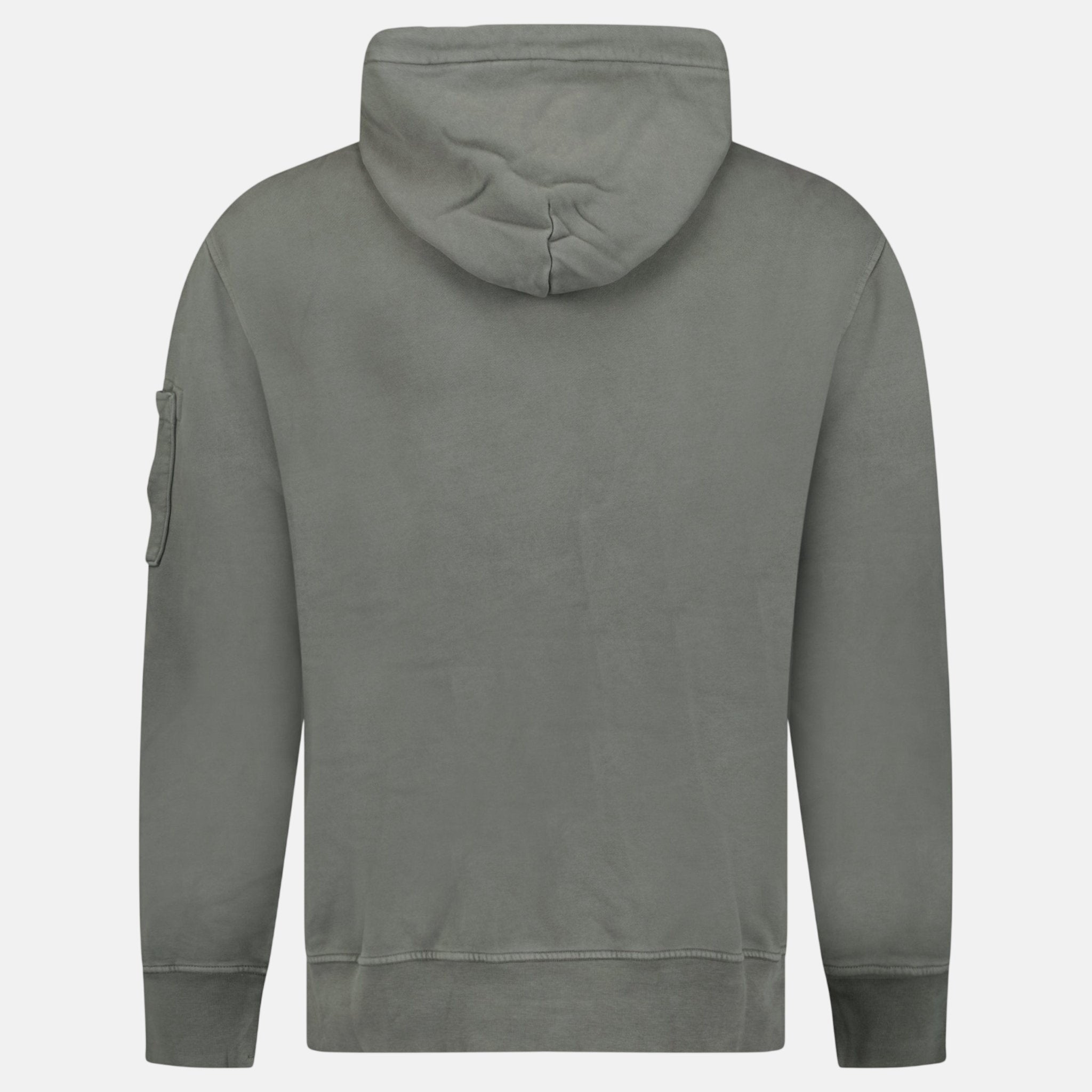 CP Company Pocket Lens Diagonal Emerized Hoodie Gunmetal - C79 - northern threads uk