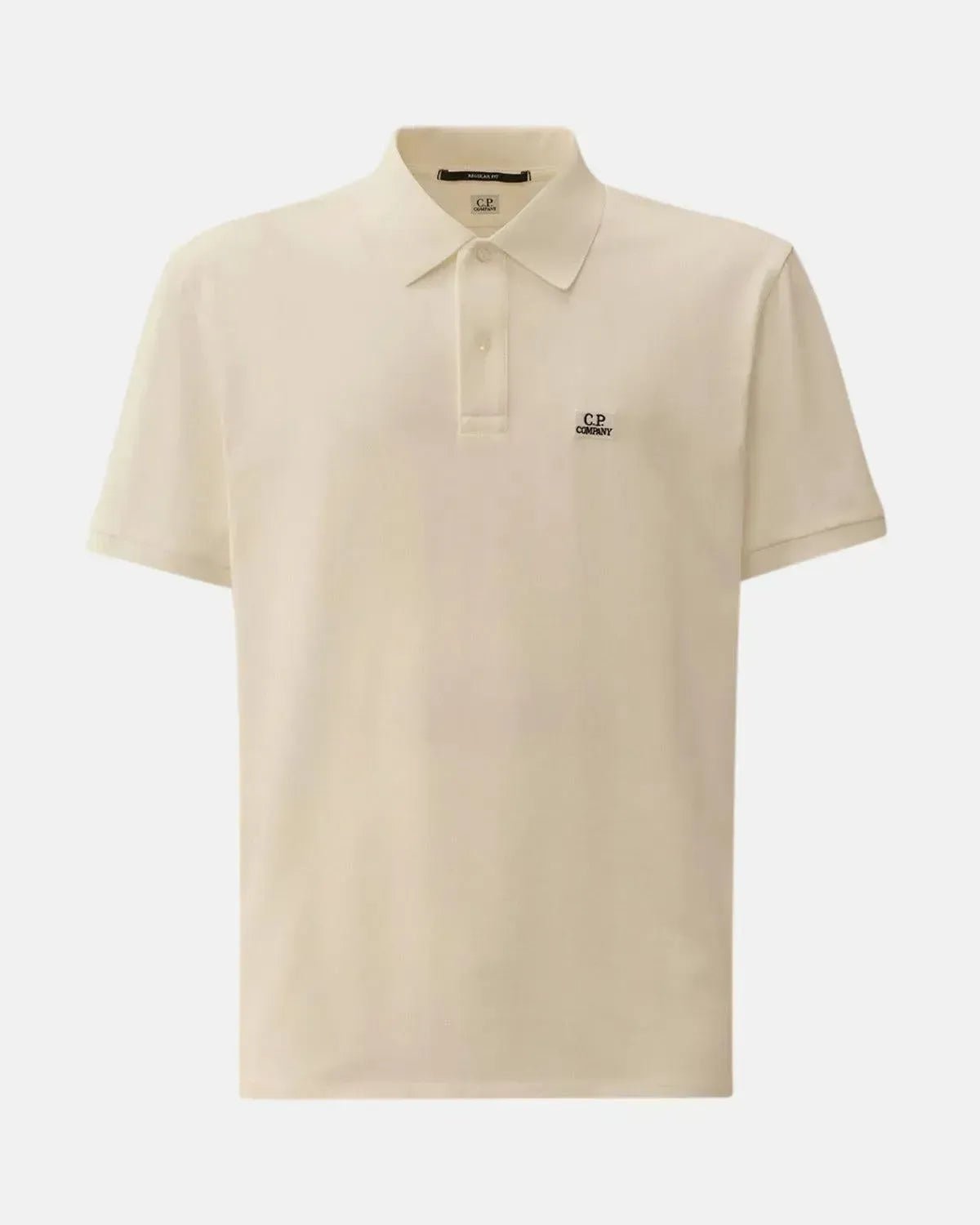 CP COMPANY STRETCH PIQUET SHORT SLEEVE POLO GAUZE WHITE - CP-COMPANY-RCCMPL721A-005263W-103-M - northern threads uk