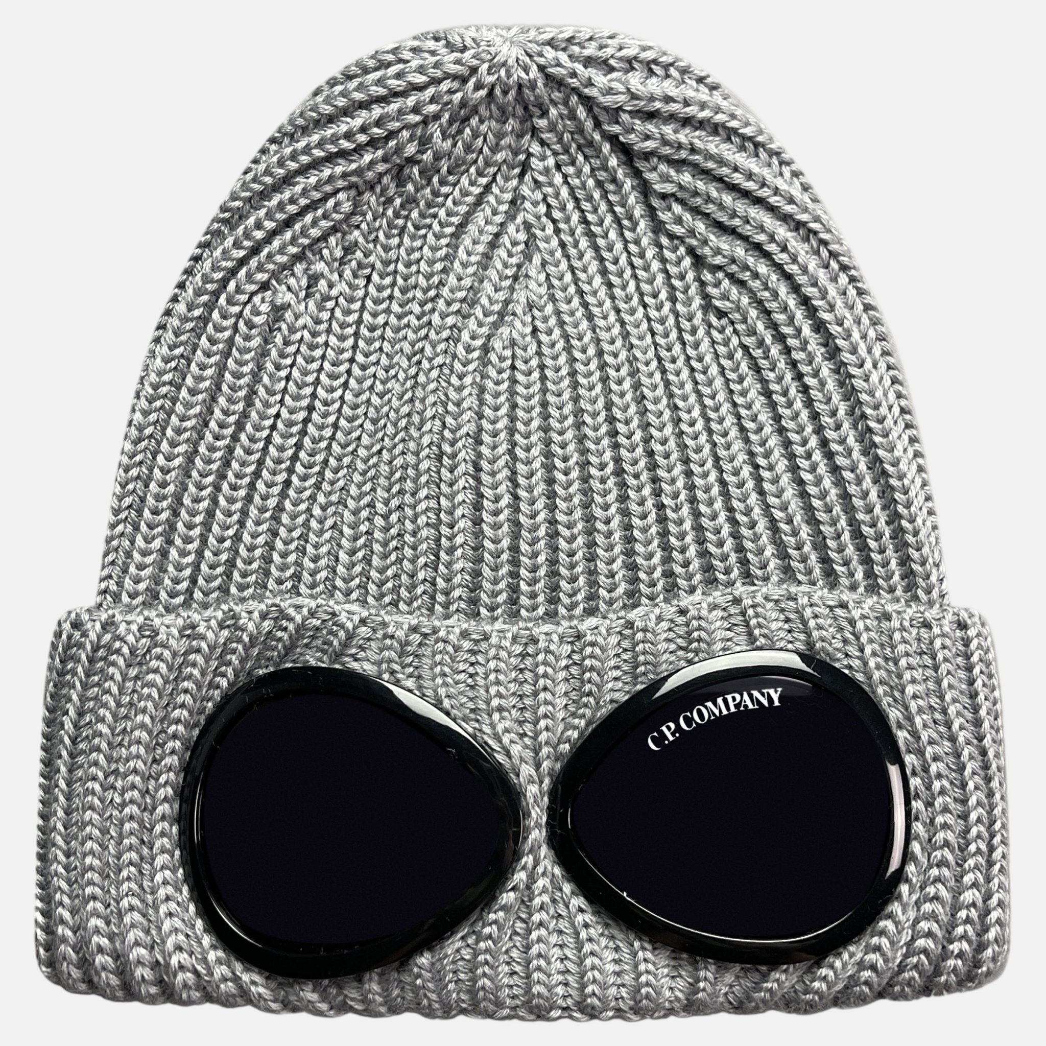 CP Company Wool Goggle Beanie Grey - Hat Box 5 - northern threads uk
