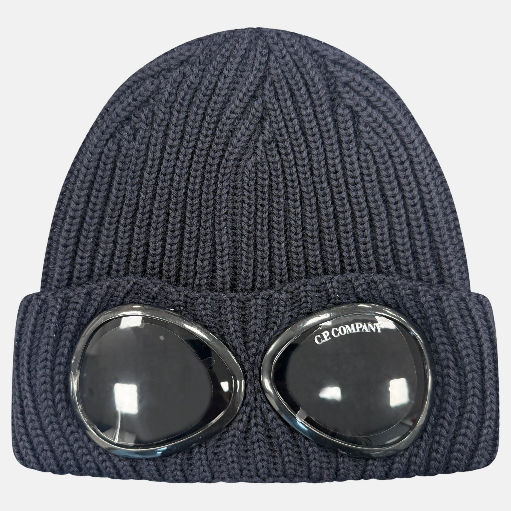 CP Company Wool Goggle Beanie Navy - Hat Box 6 - northern threads uk