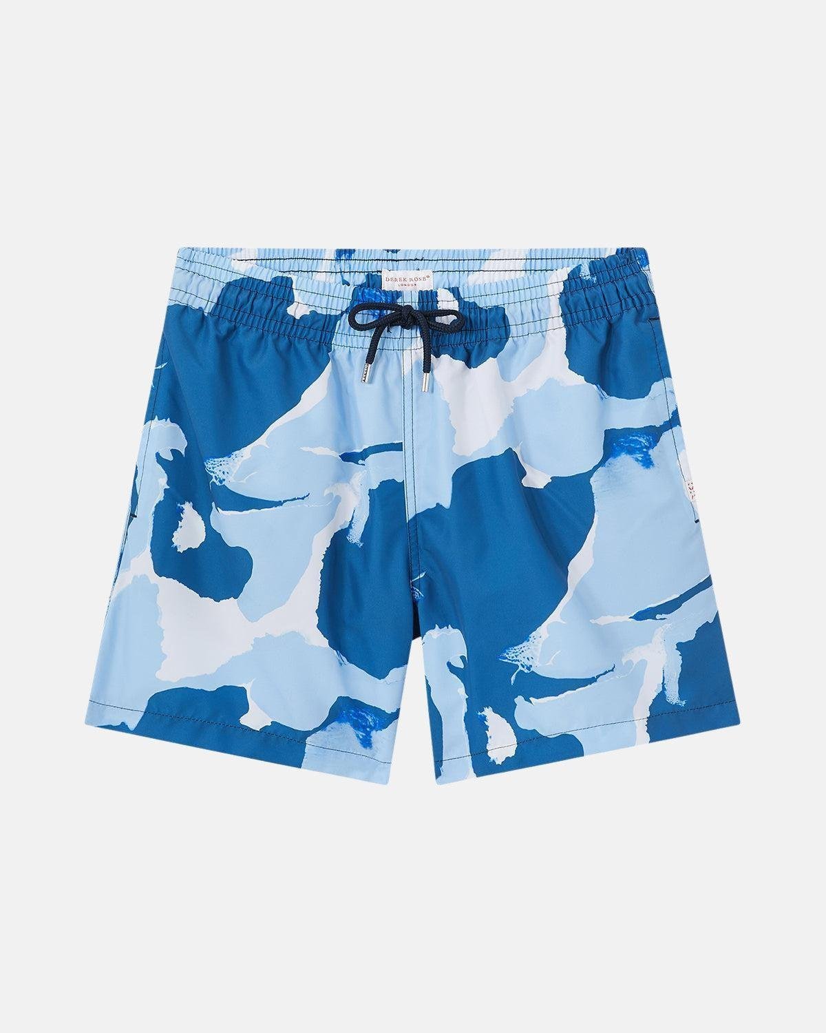 DEREK ROSE MAUI 29 SWIM SHORTS BLUE - DEREK-ROSE-9761-MAUI029BLU-S - northern threads uk