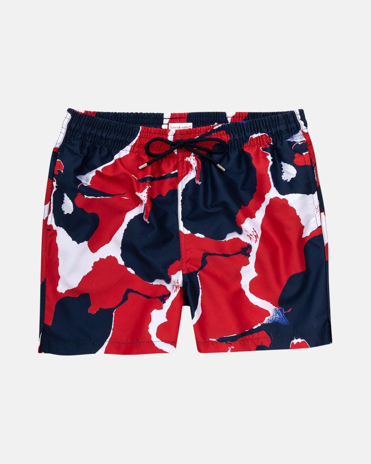 DEREK ROSE MAUI 29 SWIM SHORTS RED - DEREK-ROSE-9761-MAUI029RED-S - northern threads uk