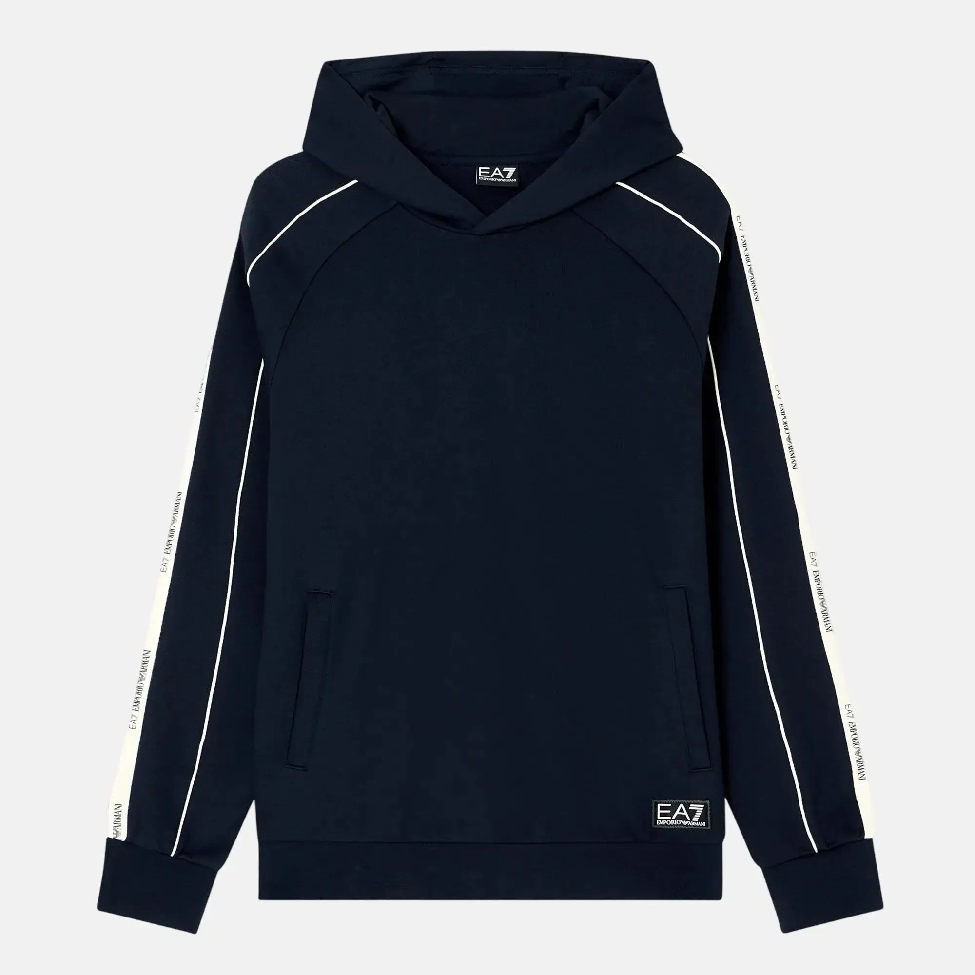 EA7 Emporio Armani Logo Series Tape Overhead Hoodie Navy - SPR657-M - northern threads uk