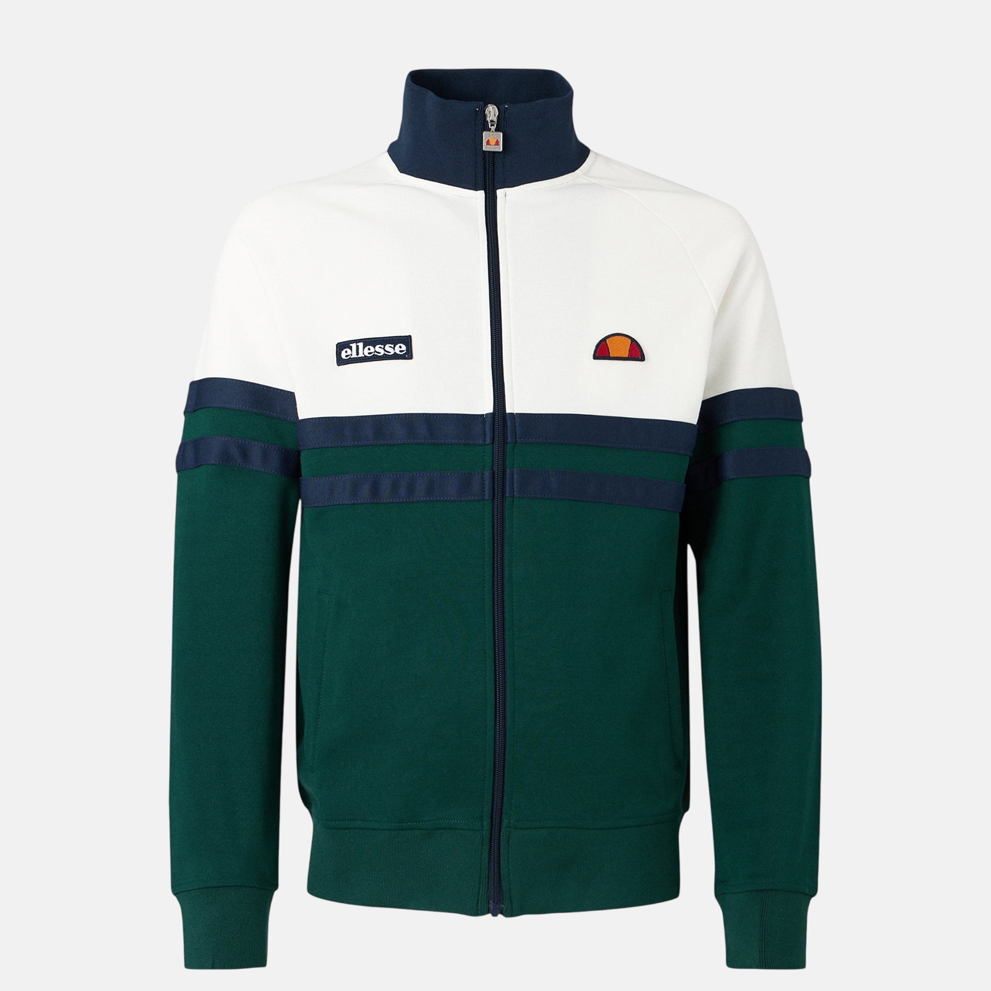 Ellesse Rimini Track Top Jacket Dark Green Off White - SPR1068-M - northern threads uk