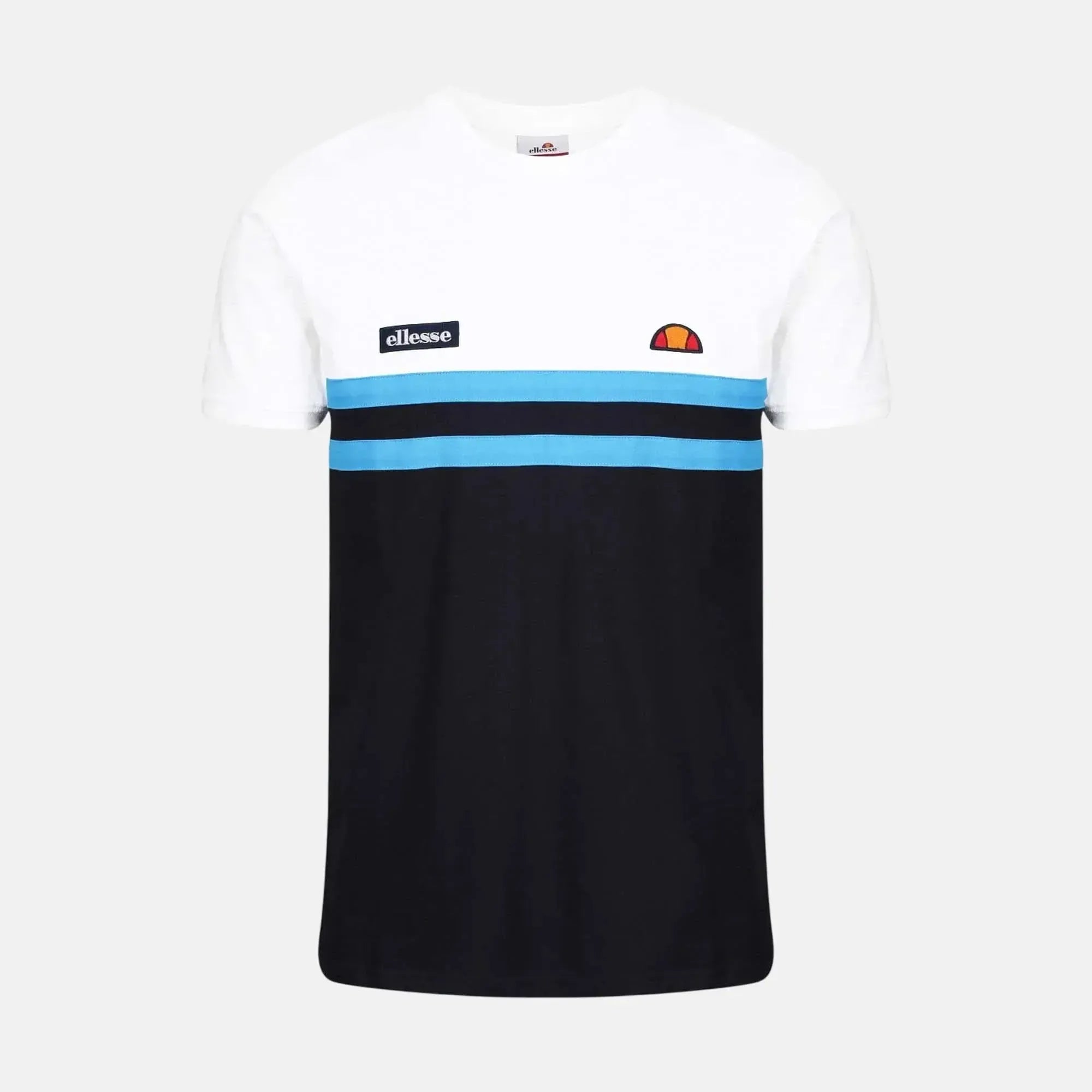 Ellesse Venire T-Shirt White Blue Black - SPR734-M - northern threads uk
