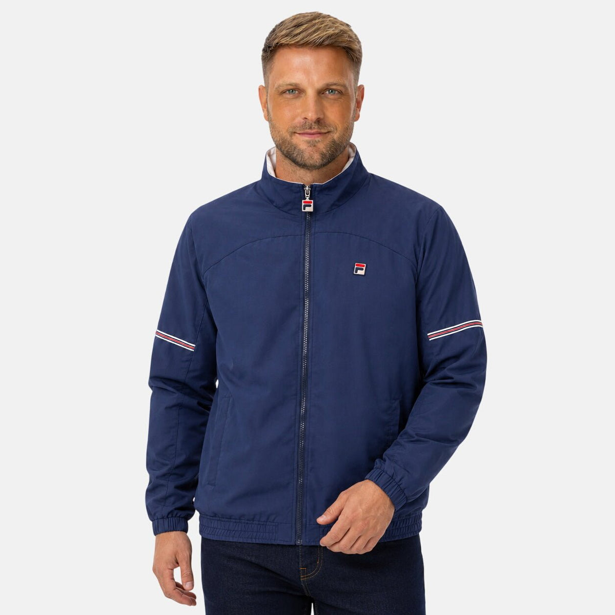Fila Artur Micro Tape Track Jacket Fila Navy/Gardenia | Northern Threads Designer Menswear