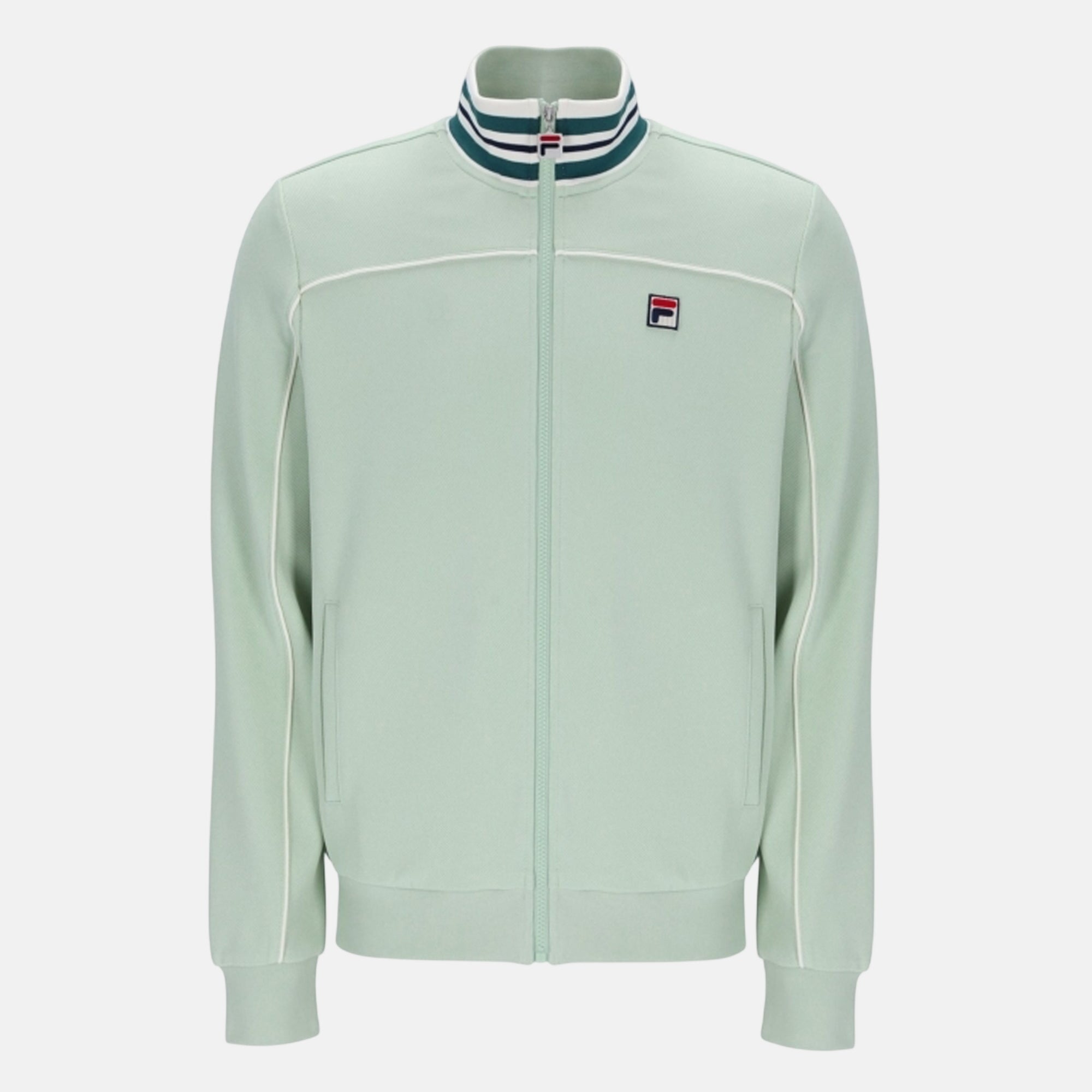 Fila Federico Tipped Neck Track Top Jacket Surf Spray - SPR1131-M - northern threads uk