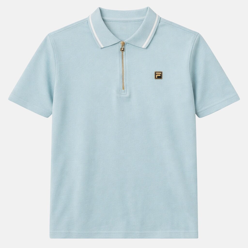 Fila Gold Lemar 2 Premium Zip Polo Sterling Blue - SPR1139-M - northern threads uk