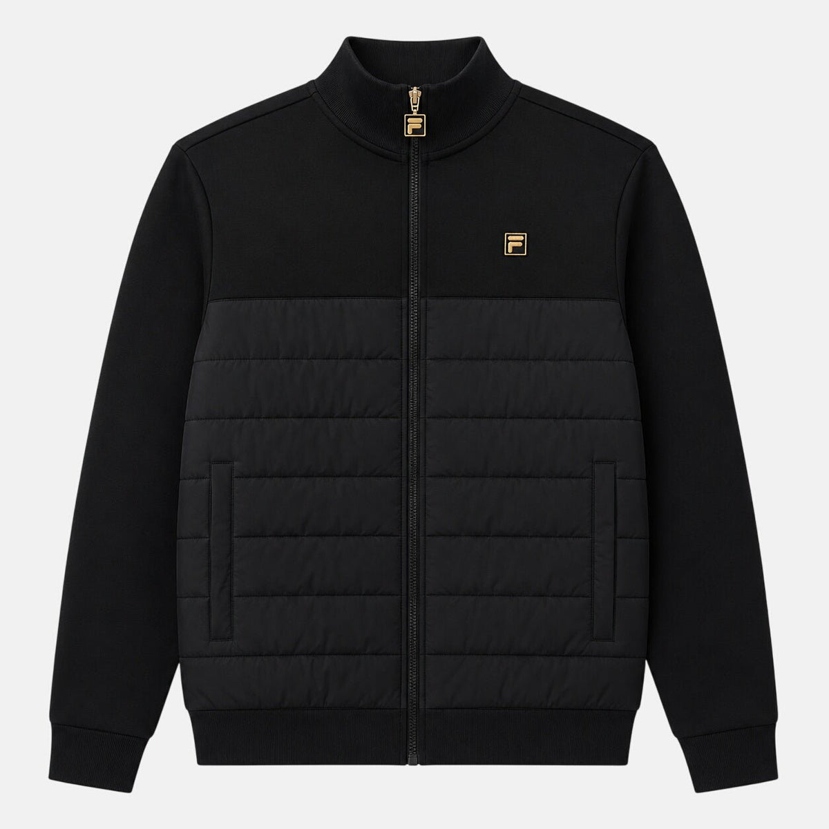 Fila Gold Oroza Padded Layer Jacket Black | Northern Threads Designer Menswear