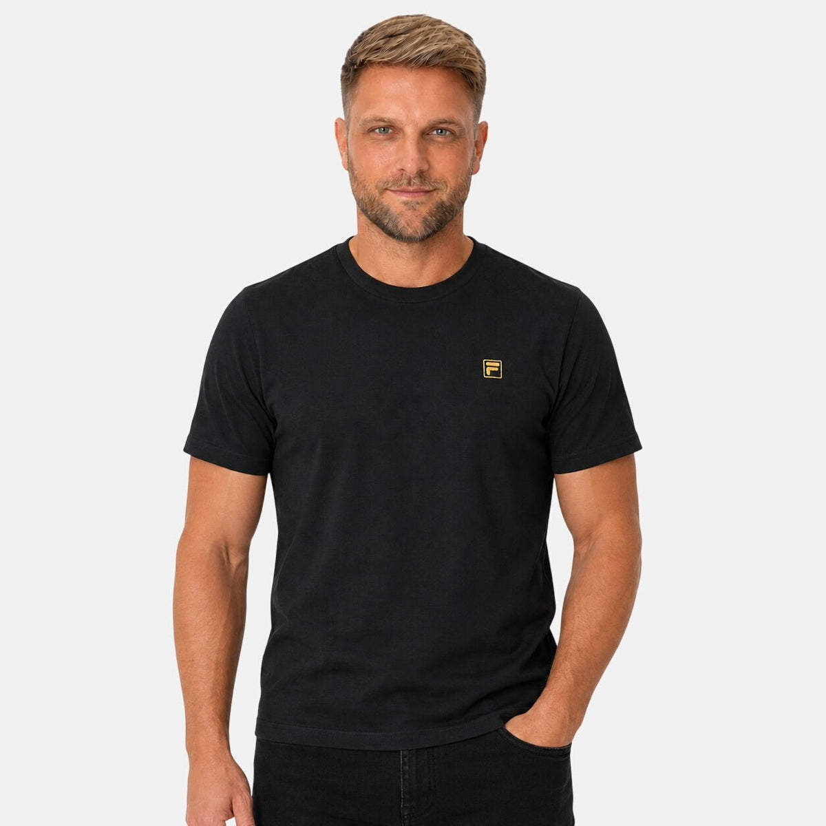 Fila Gold Yaxley 5 T-Shirt Black | Northern Threads Designer Menswear